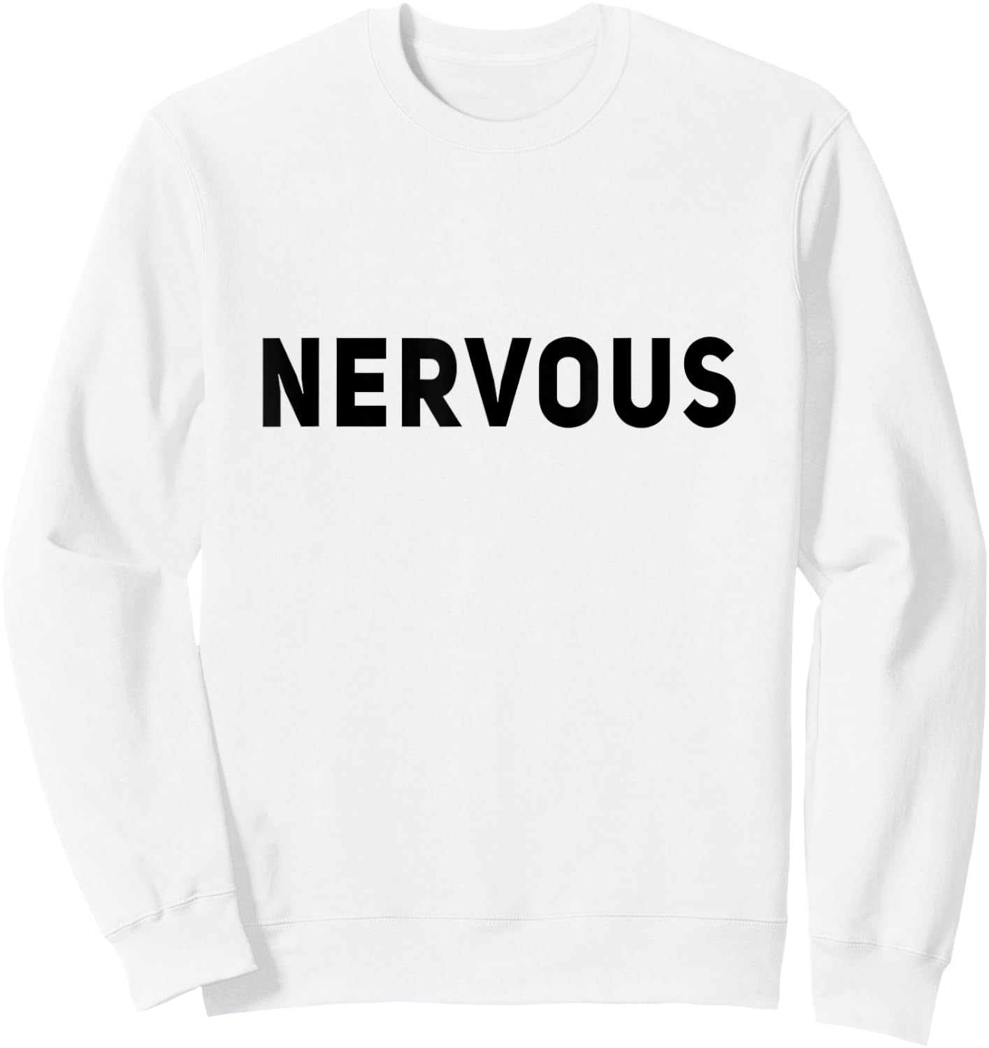 Anxious Surplus NERVOUS Dog Style Anxiety Shirt - Men's Yellow Small Classic Fit Sweatshirt - Sweatshirt | White