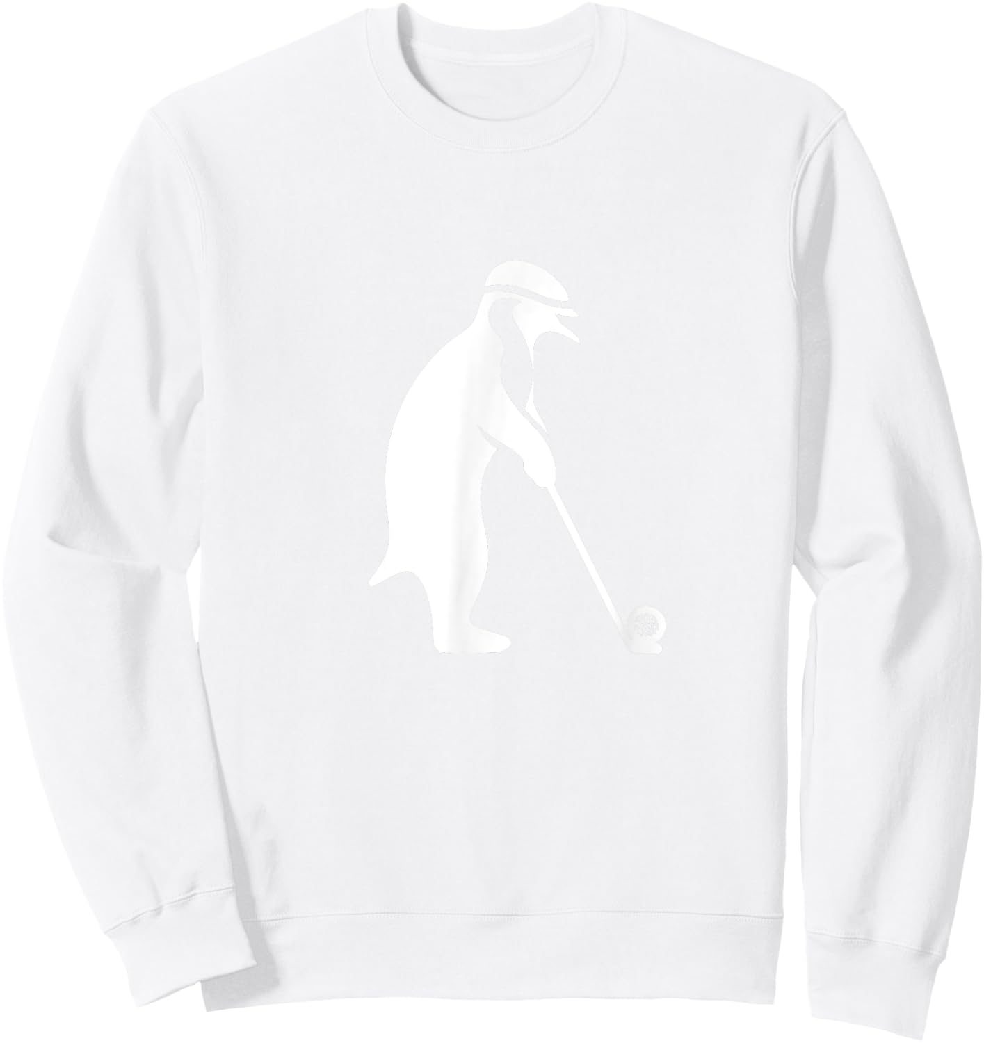 Cartoon Penguin Playing Golf Sport Golfer Sweatshirt - Sweatshirt | White