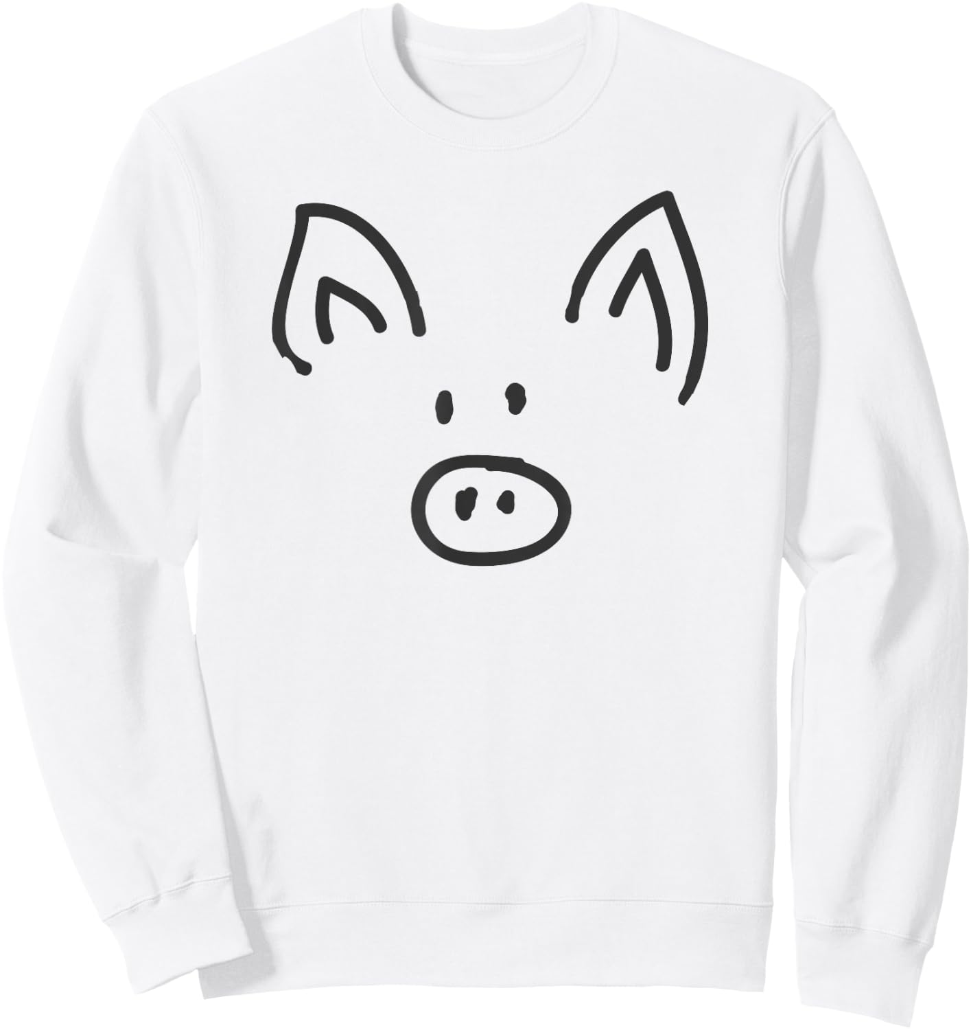 Cute Pig Face and Snout - Pig Sweatshirt - Sweatshirt | White