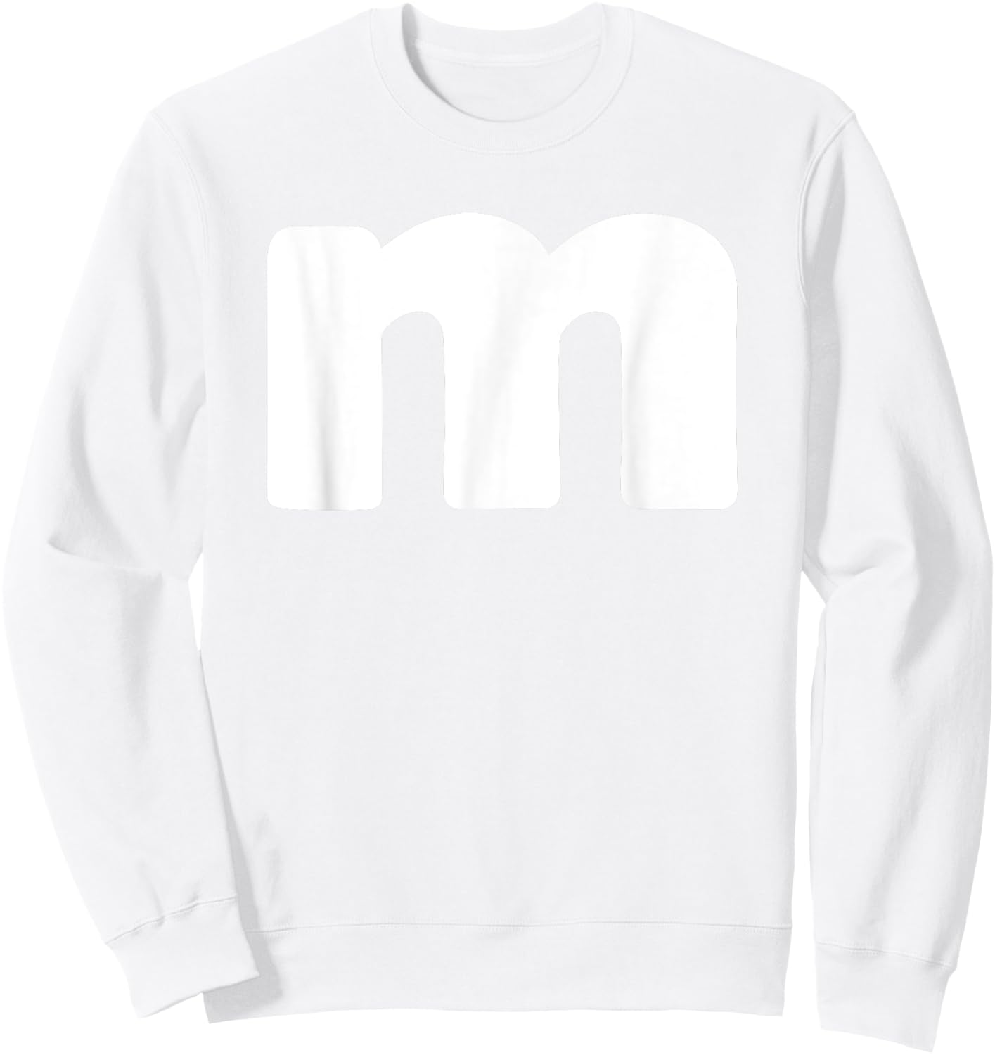 Funny Letter M Groups Halloween Team easy lazy Sweatshirt - Sweatshirt | White