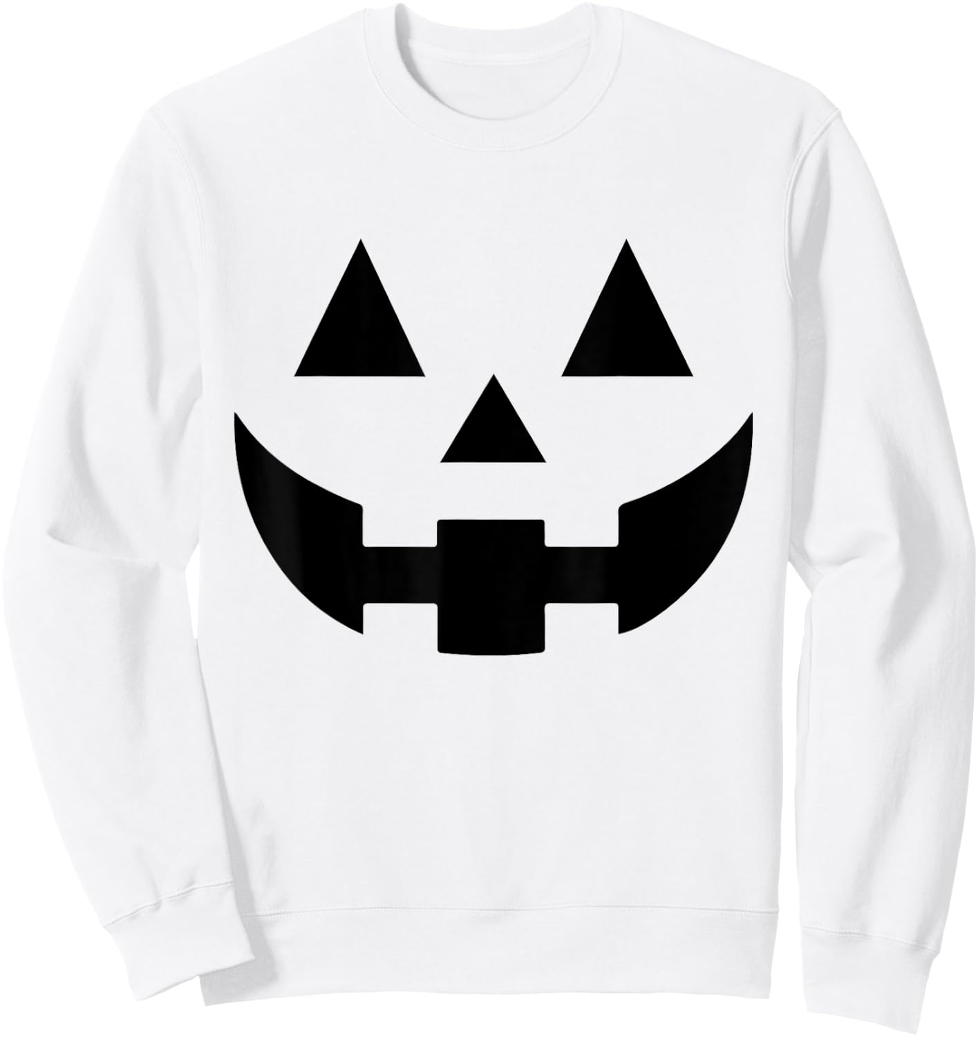 Vintage Pumpkin Face Jackolantern Jack O Lantern Halloween Sweatshirt - Sweatshirt | White