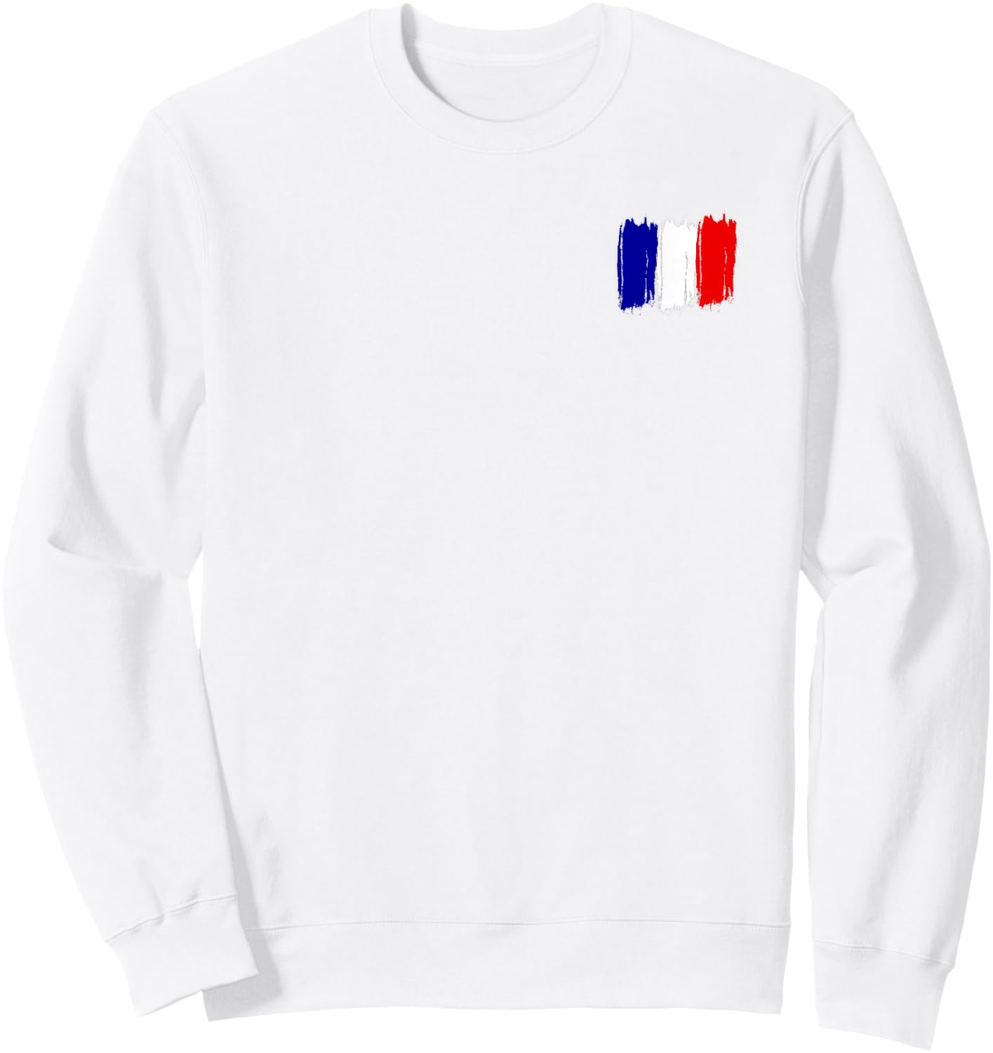 Drapeau France simple bleu blanc rouge 14 juillet , white, S Sweatshirt - Sweatshirt | White