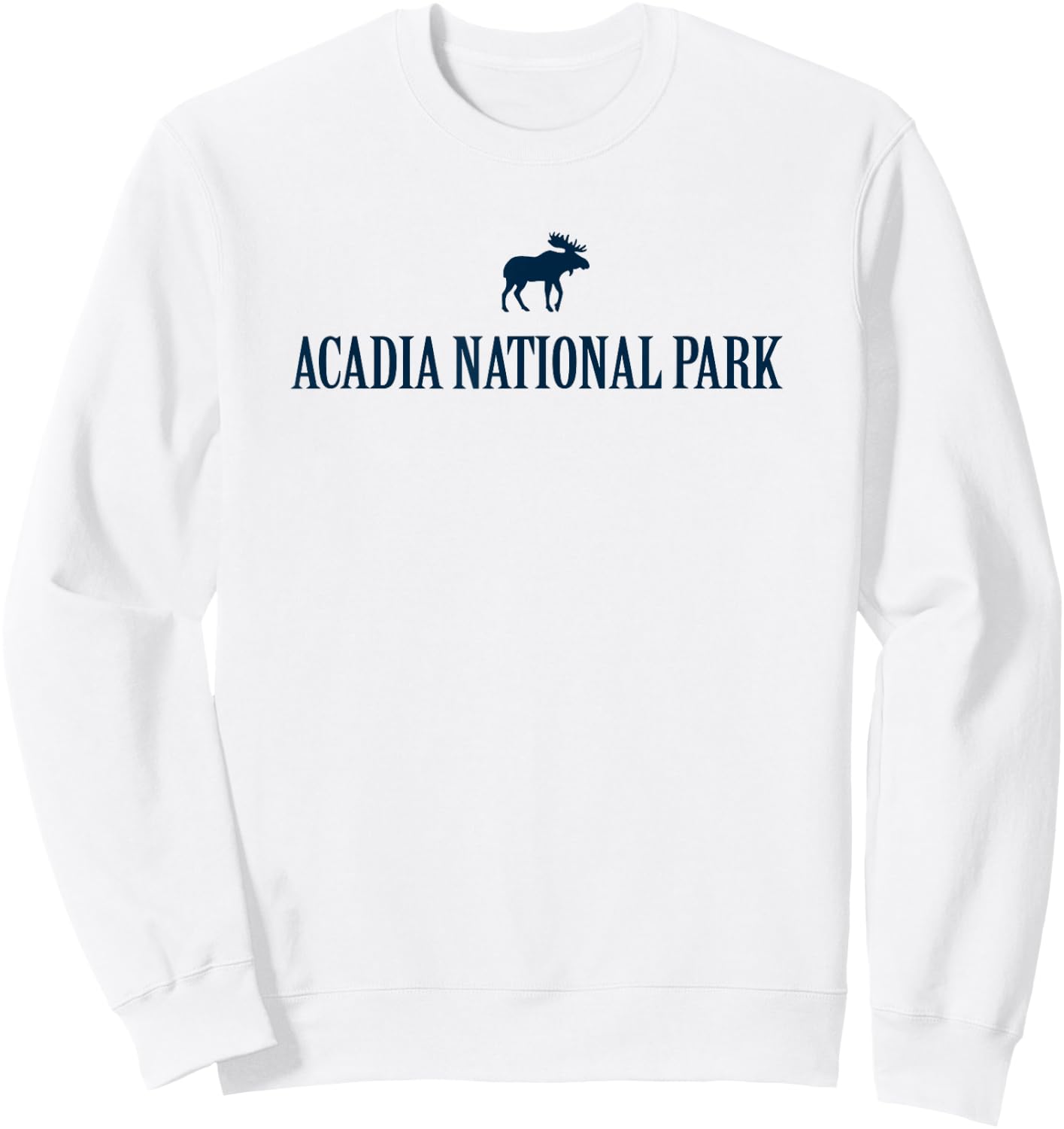Acadia National Park Moose Maine Kids Hiking Sweatshirt - Sweatshirt | White