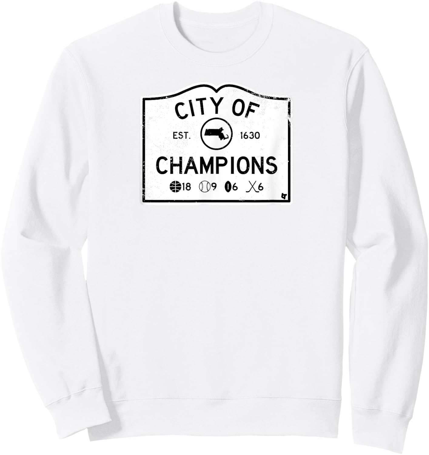 City of Champions - Boston Sports Sweatshirt - Sweatshirt | White