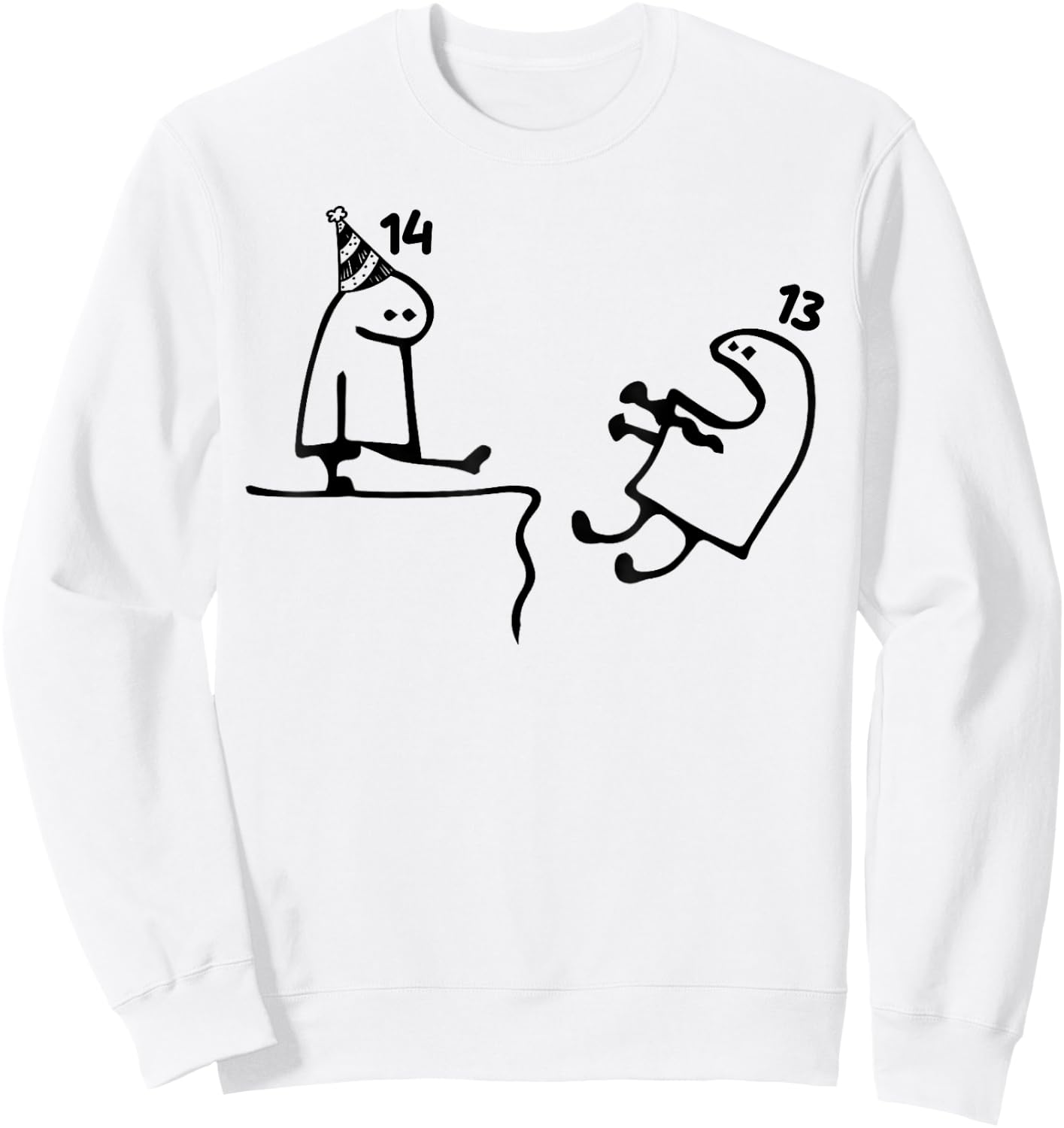 Funny 14th Birthday 14th Birthday Teens T Shirt Sweatshirt - Sweatshirt | White