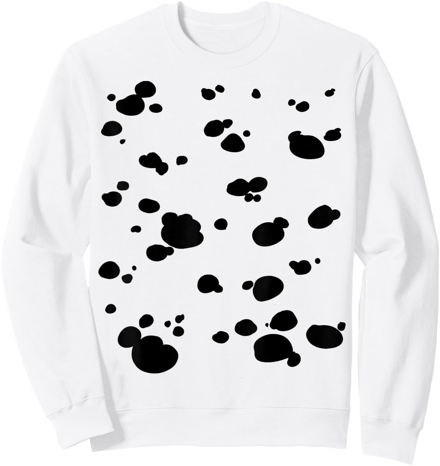 Dalmatian Dog Pattern Funny Halloween Costume Sweatshirt - Sweatshirt | White