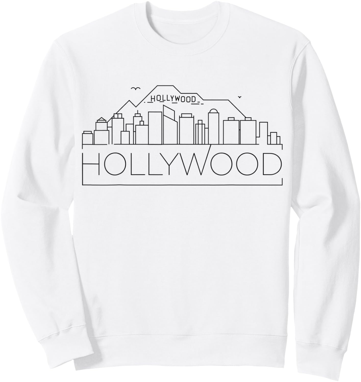 Hollywood Skyline Sweatshirt - Sweatshirt | White