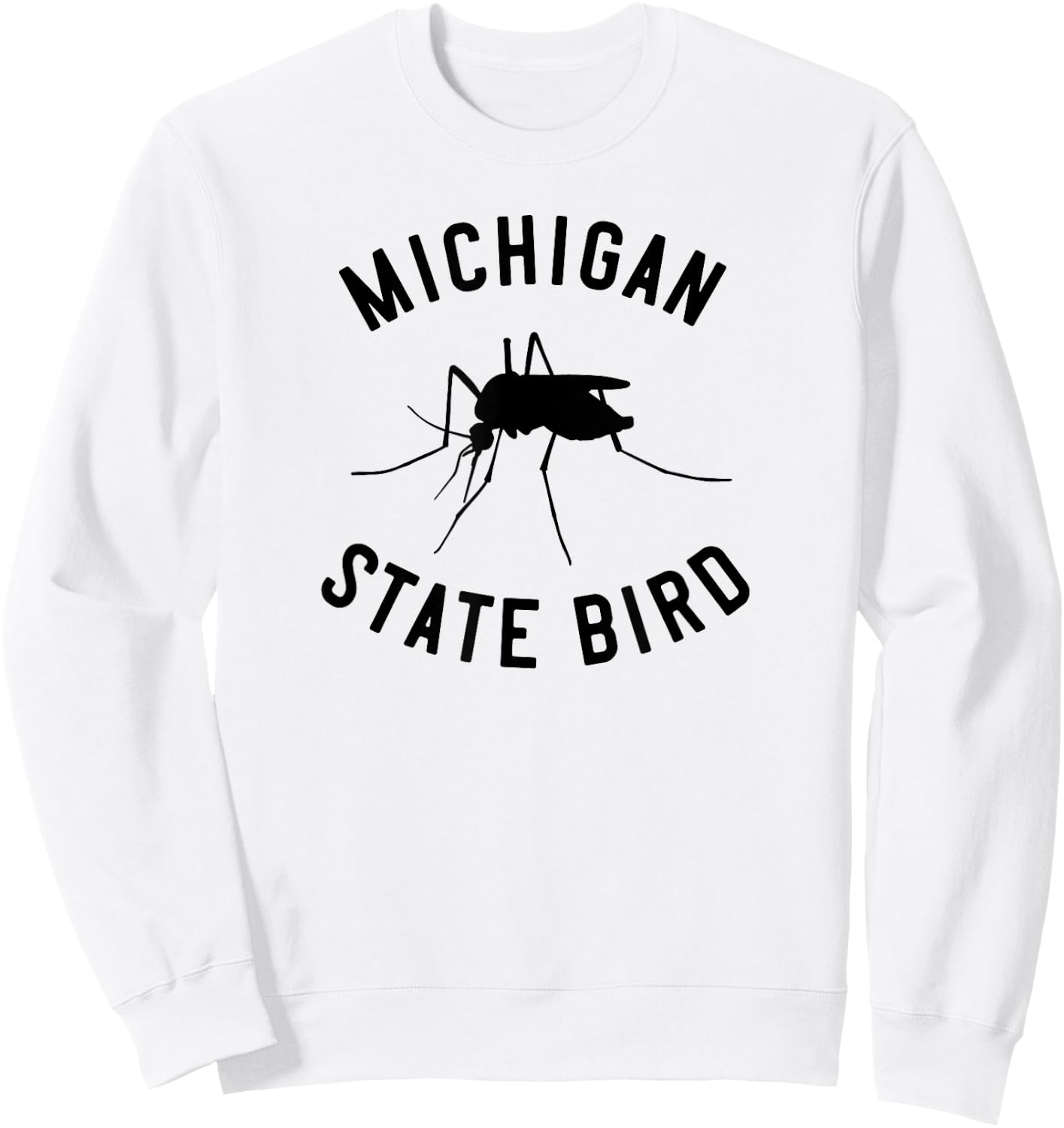 Classic Michigan Mosquito State Bird Sweatshirt - Sweatshirt | White