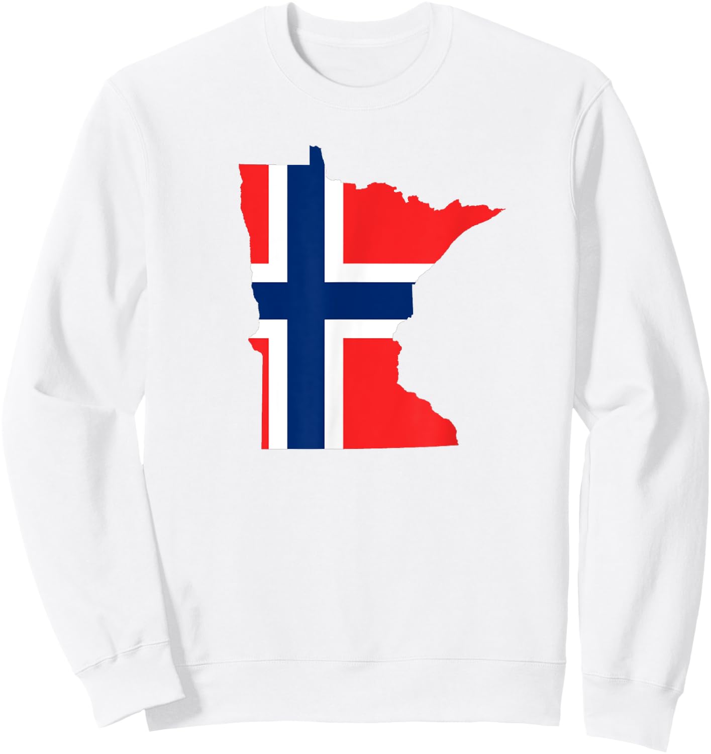 Minnesota Norway, Norwegian Flag MN Heritage Sweatshirt - Sweatshirt | White