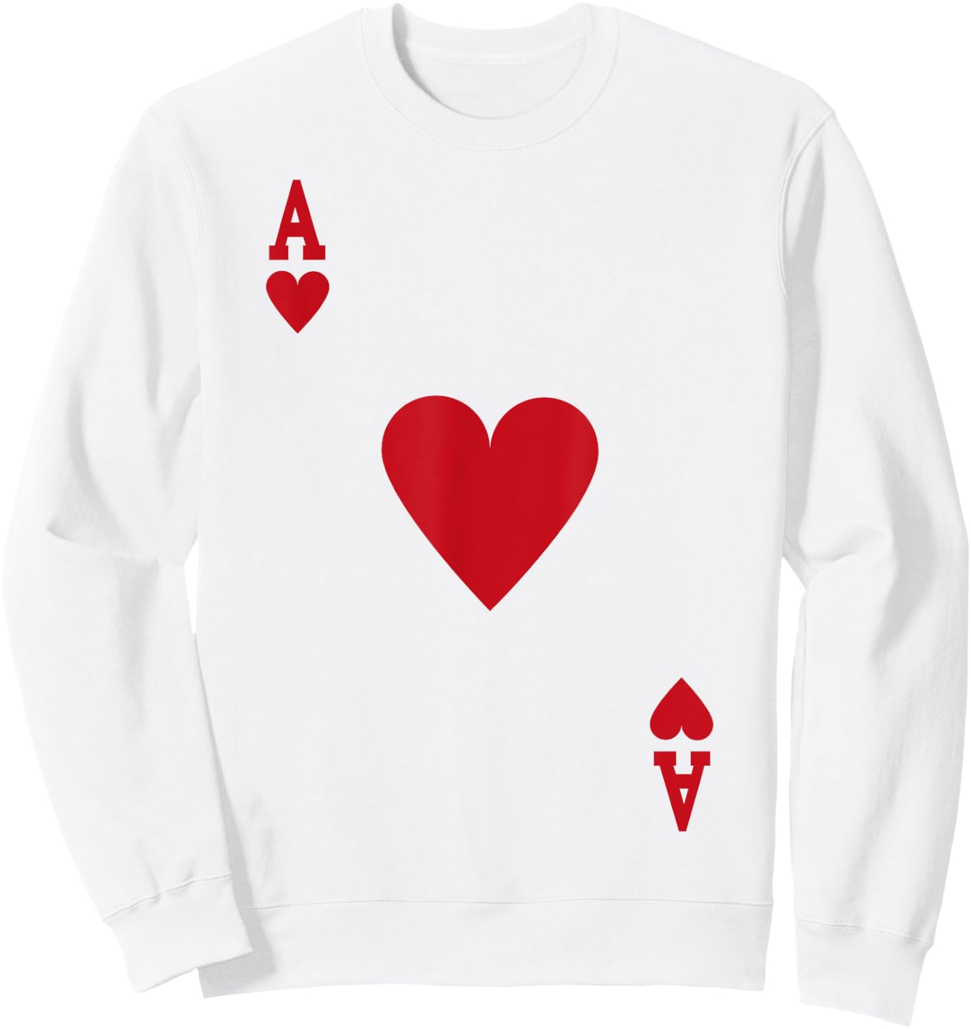 Halloween Ace of Hearts Costume Shirt Men Women Sweatshirt - Sweatshirt | White