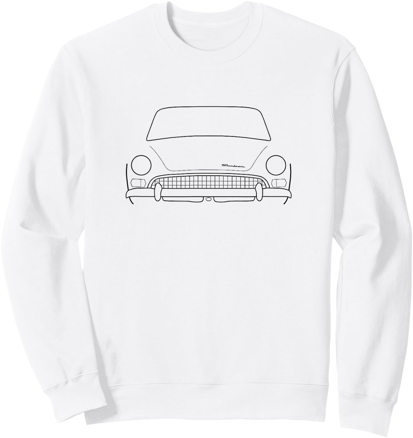 Sunbeam Tiger Mk II 1960s classic car black outline graphic Sweatshirt - Sweatshirt | White