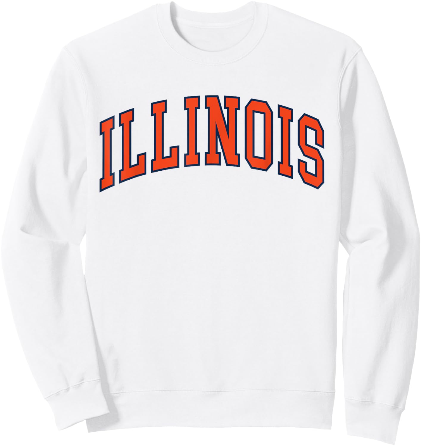 Retro Illinois Orange Vintage Illinois Blue Throwback IL Sweatshirt - Sweatshirt | White