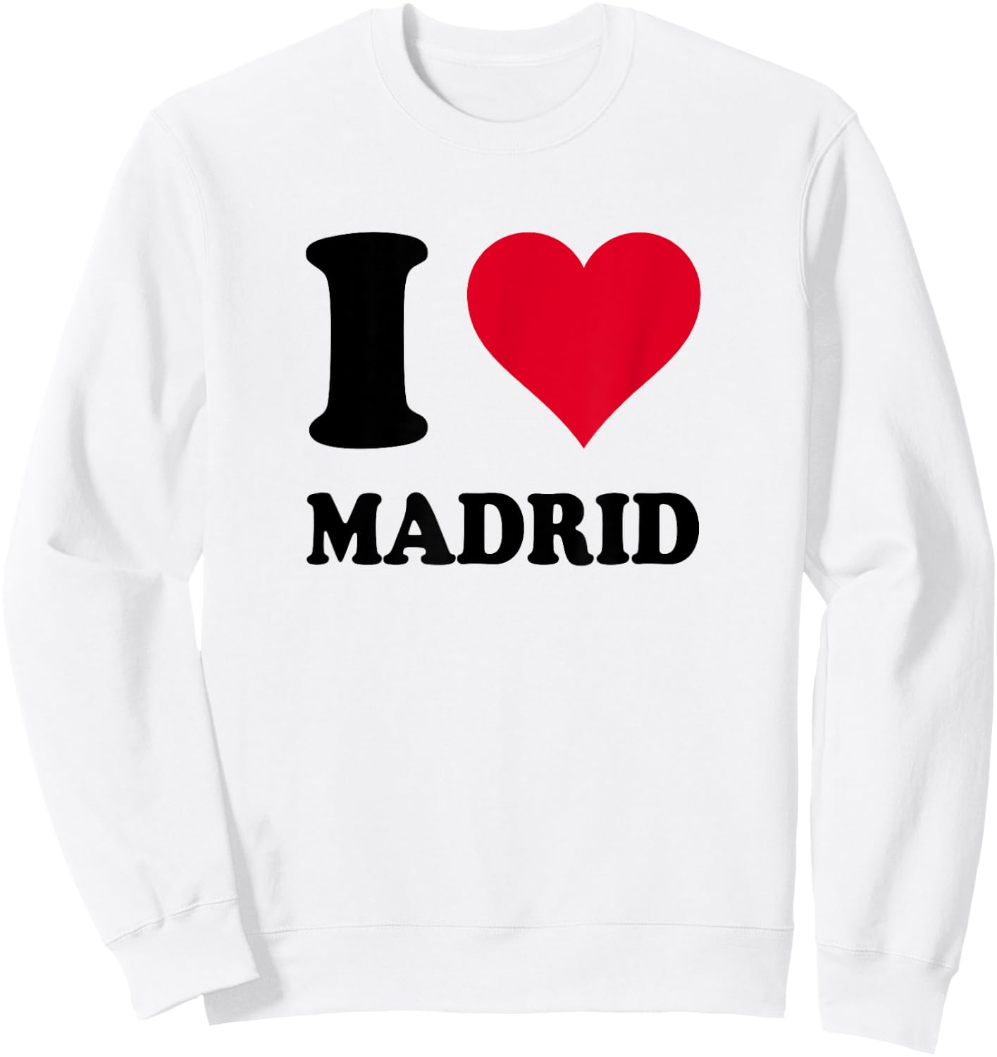I Love Madrid , white, S Sweatshirt - Sweatshirt | White