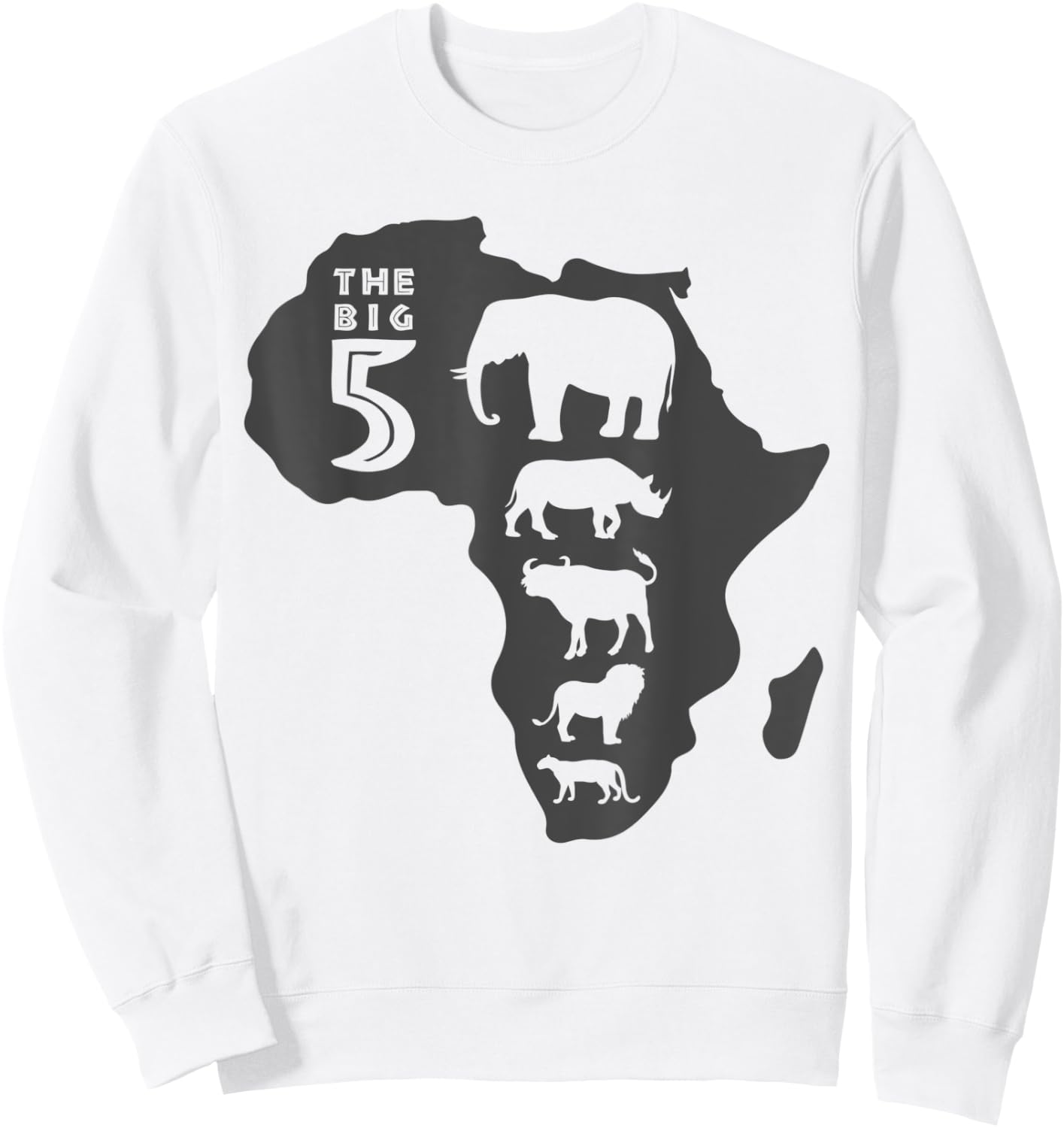 Africa Big Five Animals | BIG 5 of Africa Sweatshirt - Sweatshirt | White