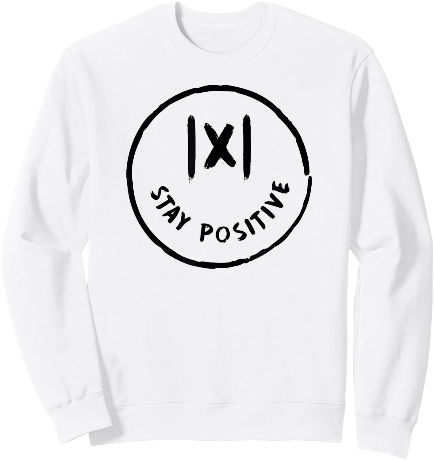 Math Positive X Funny Math Sweatshirt - Sweatshirt | White