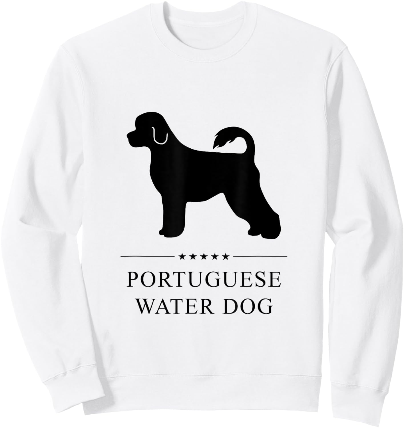 Portuguese Water Dog Black Silhouette Women Kids Sweatshirt - Sweatshirt | White