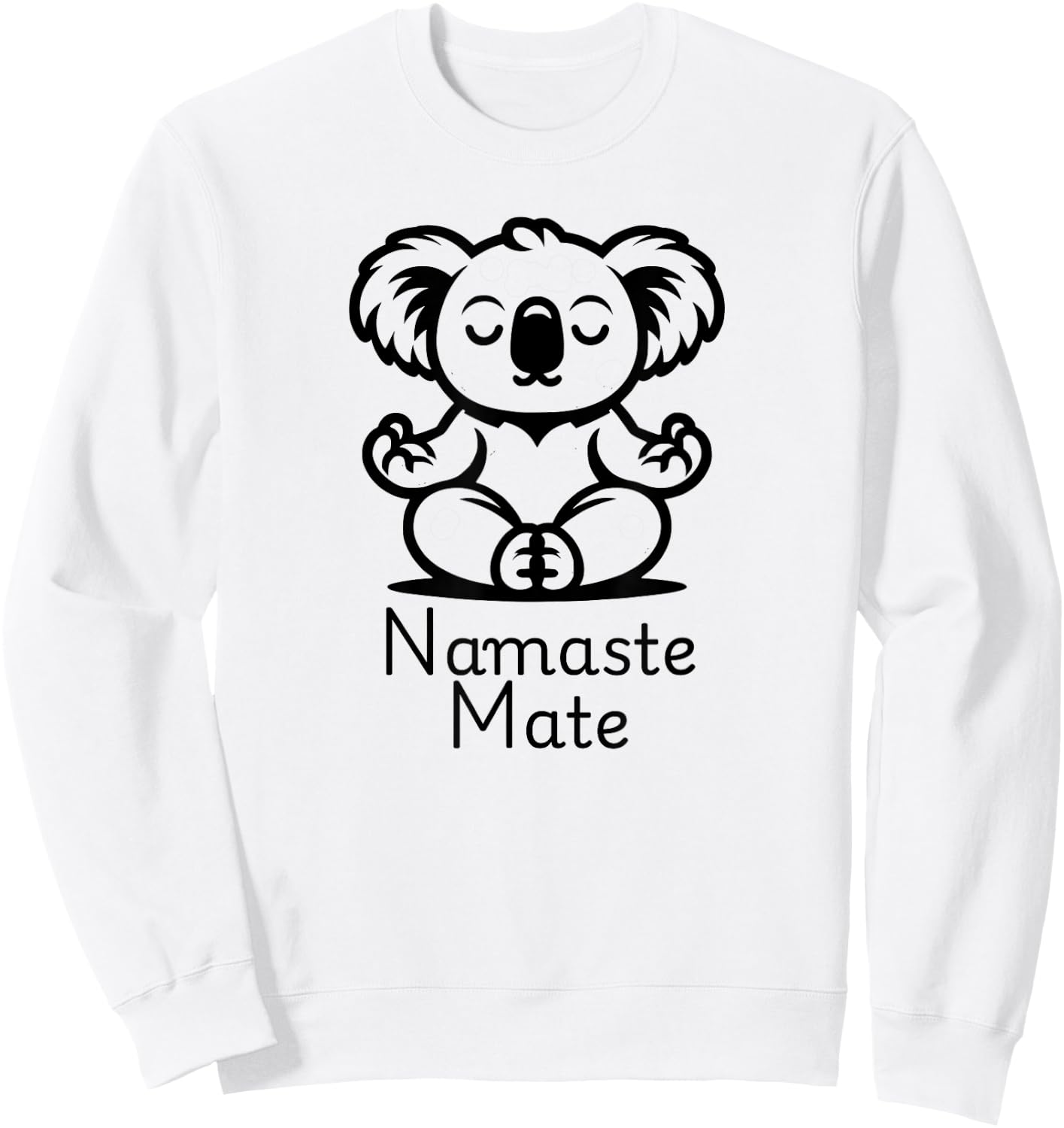 Cute Meditating Aussie Koala Bear in Yoga Pose, Namaste Mate Sweatshirt - Sweatshirt | White