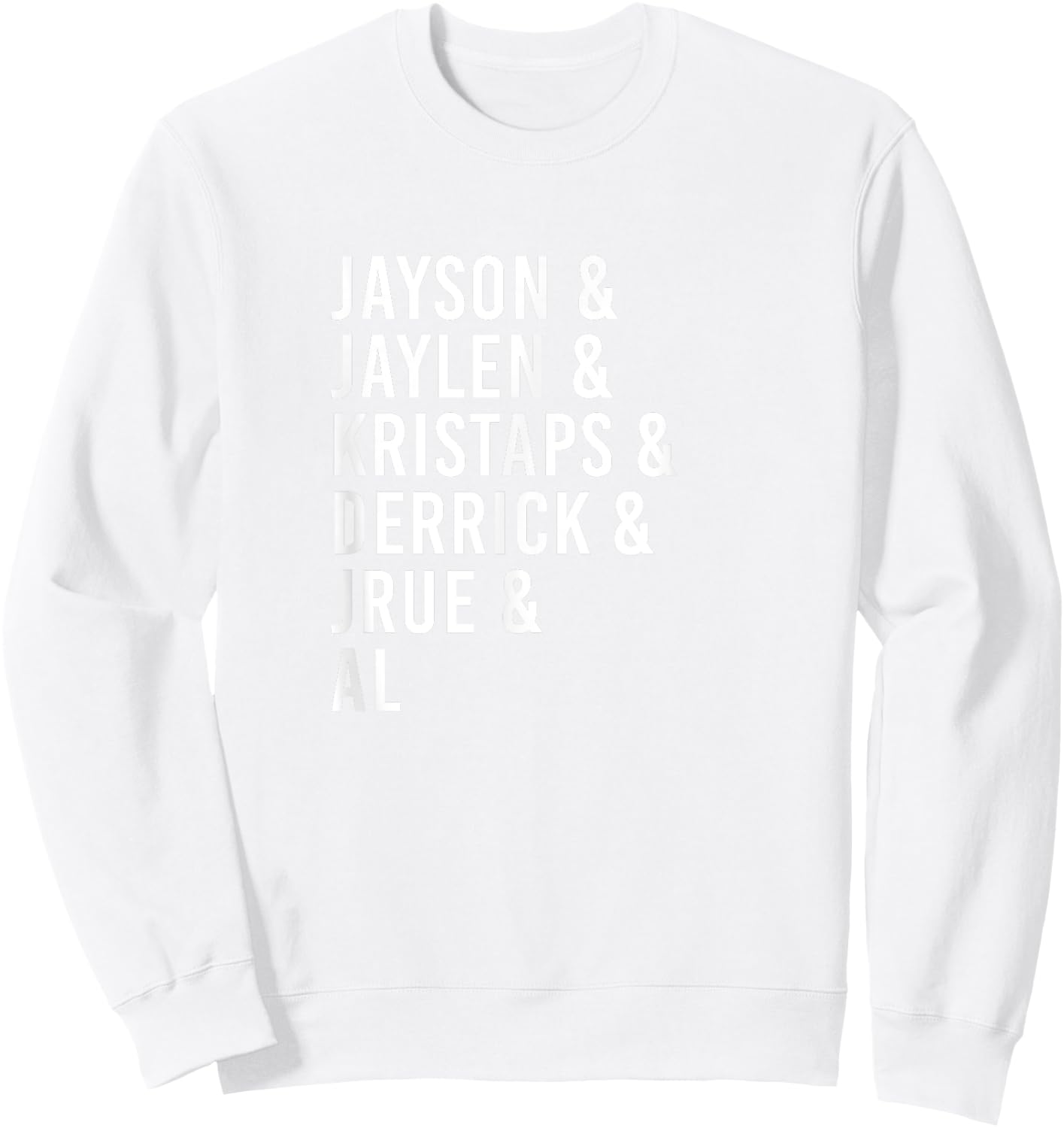 Boston Jayson Jaylen Krystap Derrick Jrue Al 2024 Sweatshirt - Sweatshirt | White
