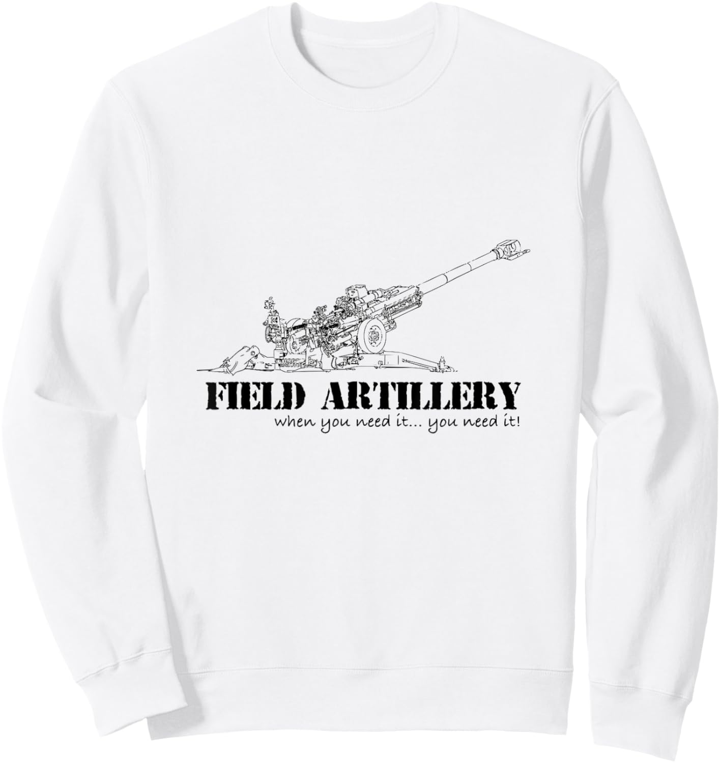 Field Artillery T shirt Sweatshirt - Sweatshirt | White