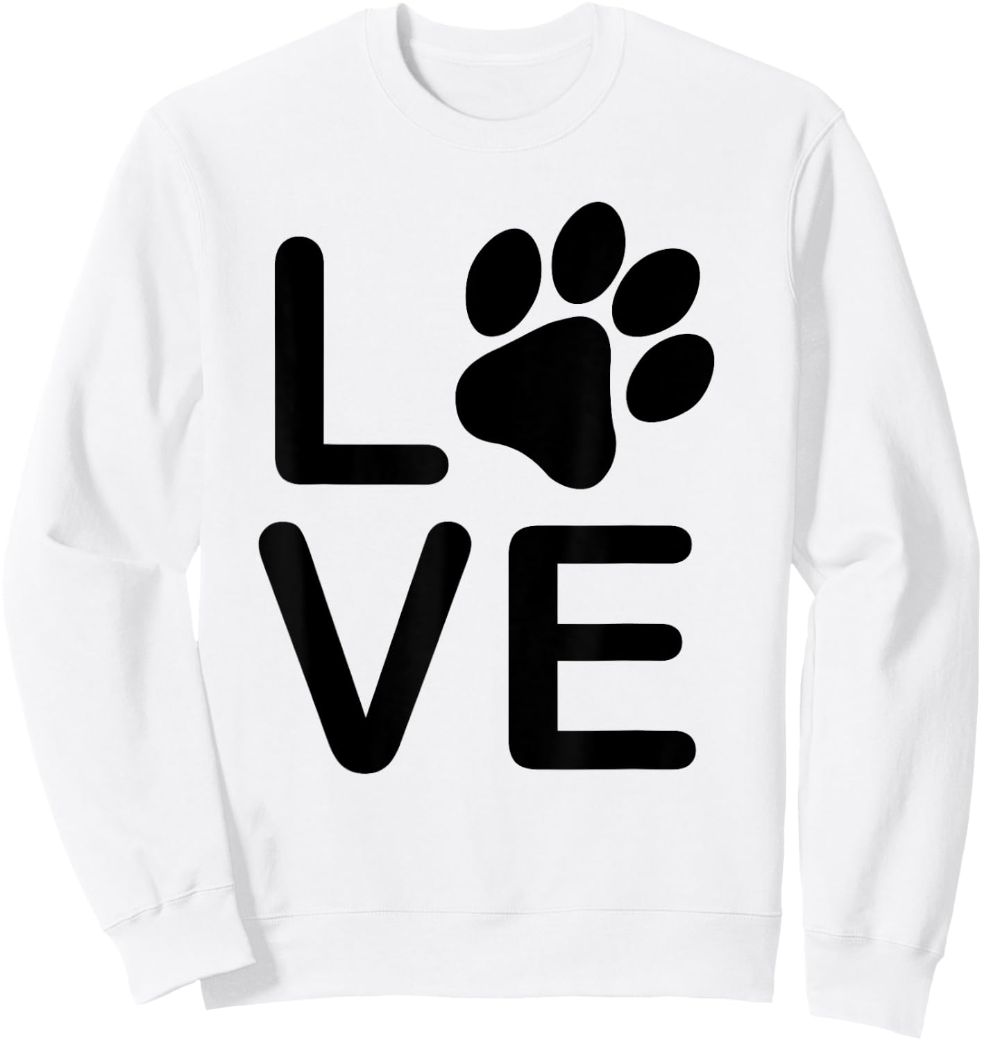 I Love My Dog - Girls Guys Paw Print . Sweatshirt - Sweatshirt | White