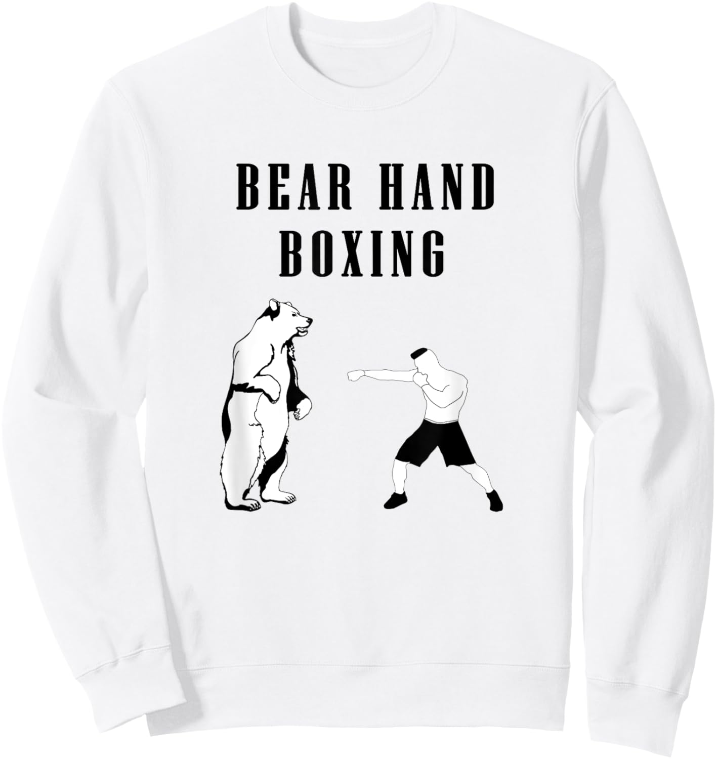 Bear hand boxing Sweatshirt - Sweatshirt | White