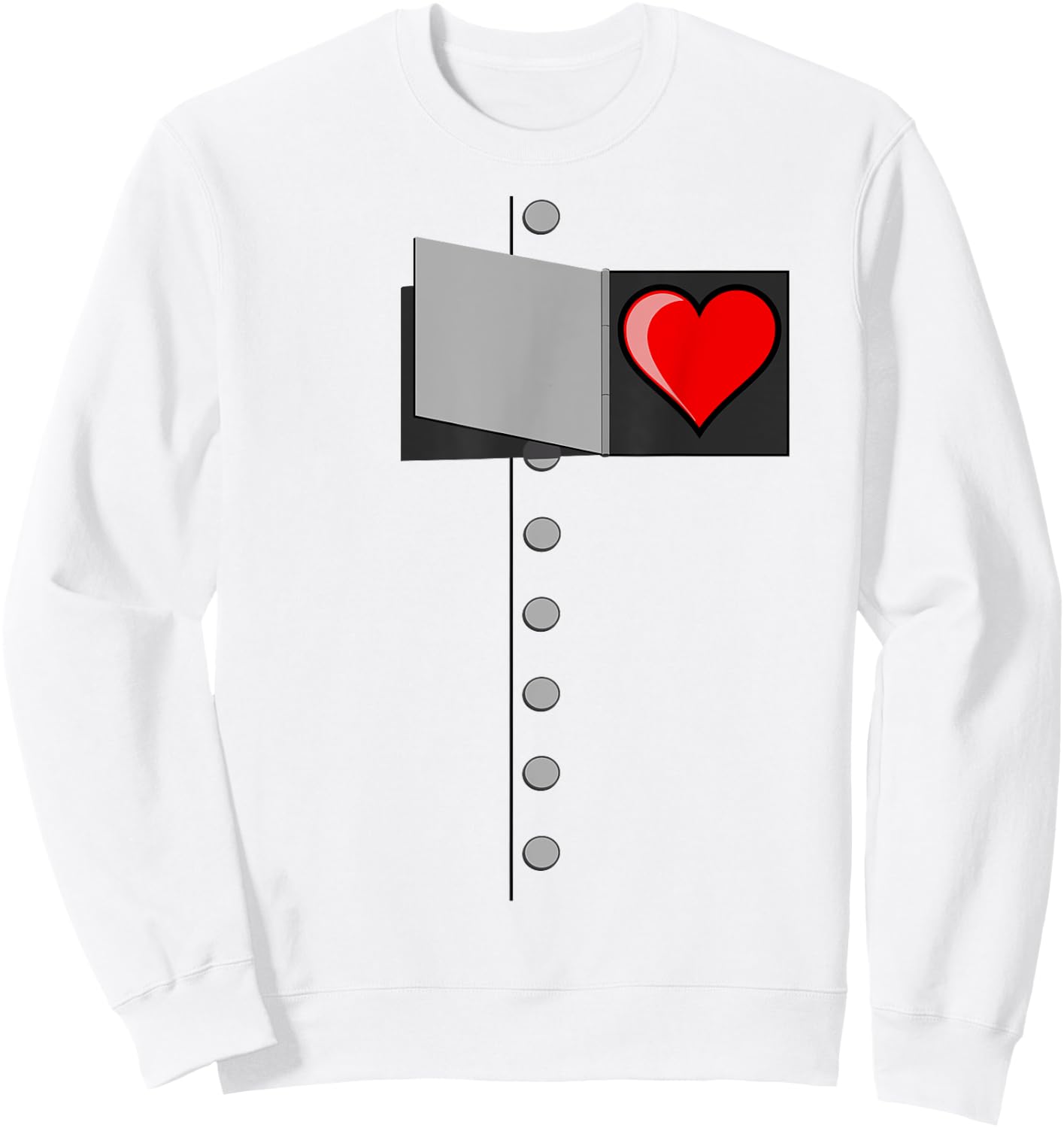 Tin Man Heart Halloween Wizard of OZ Tin Man Costume Sweatshirt - Sweatshirt | White