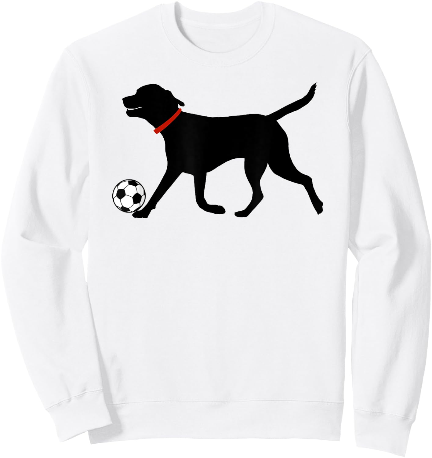 Labrador Retriever Shirt Play Soccer Black Lab Soccer Ball Sweatshirt - Sweatshirt | White