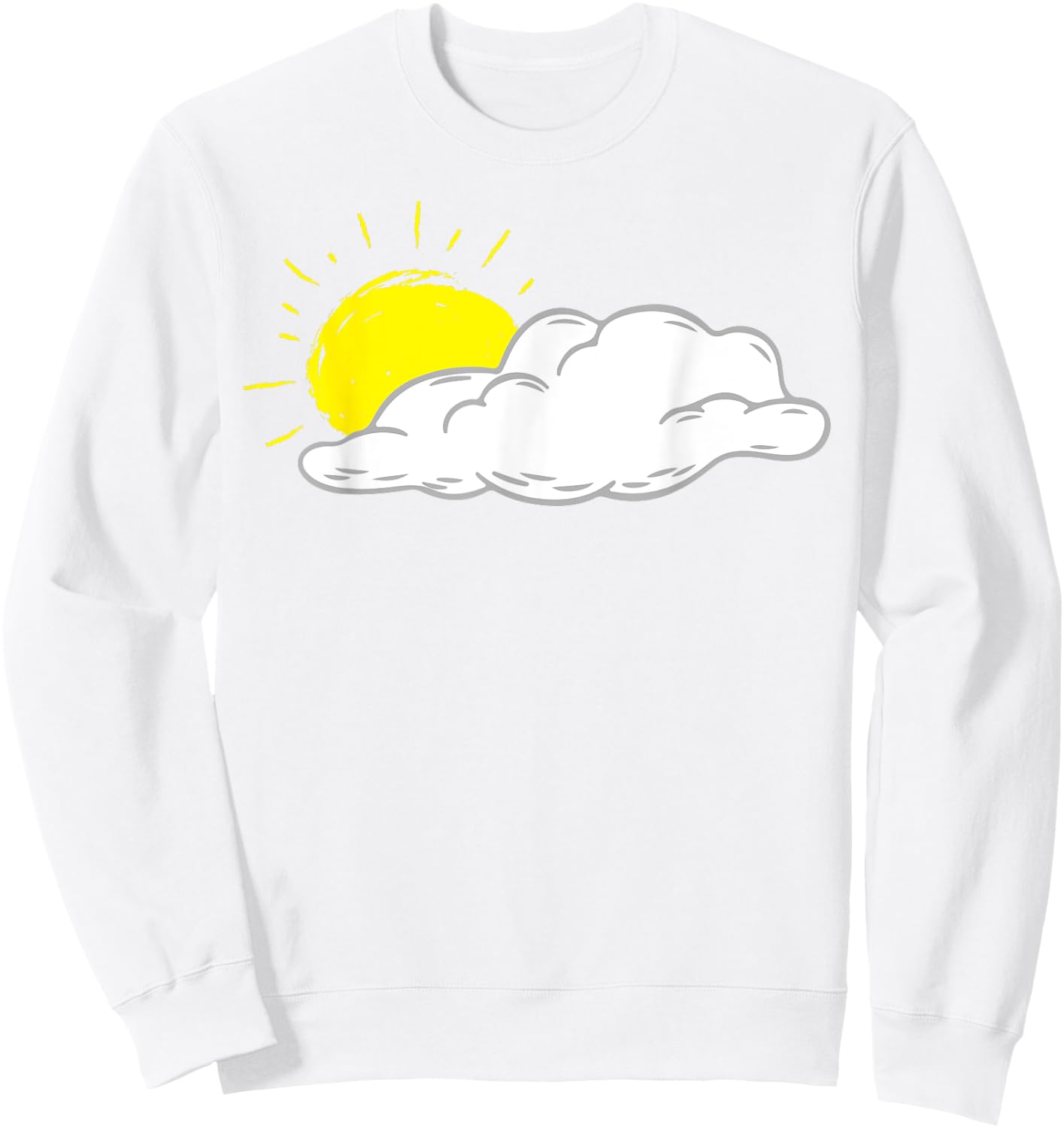 White Cloud With Sun Shining Men Women Kids Sweatshirt - Sweatshirt | White