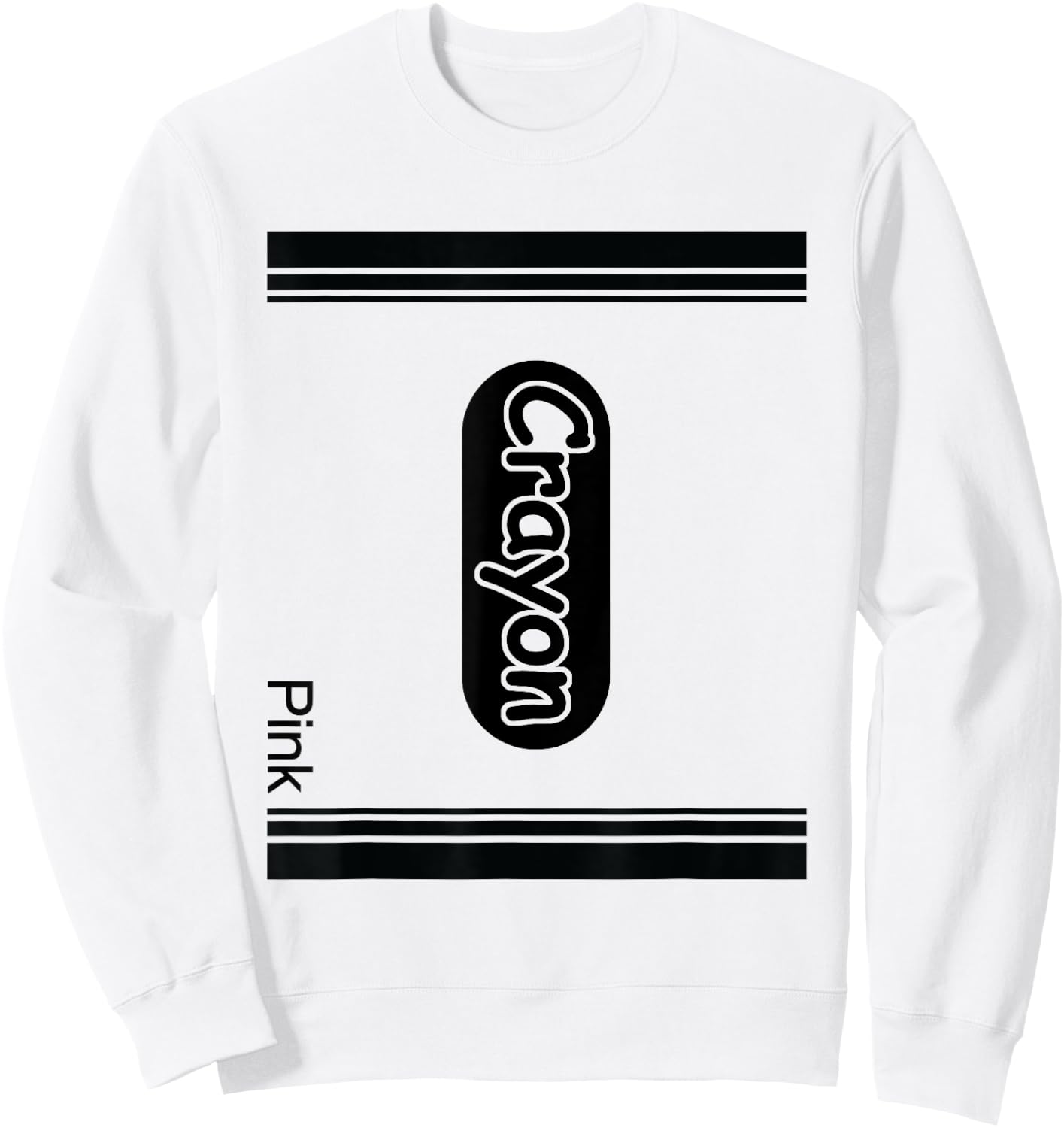 Pink Crayon Halloween Costume Adult Sweatshirt - Sweatshirt | White