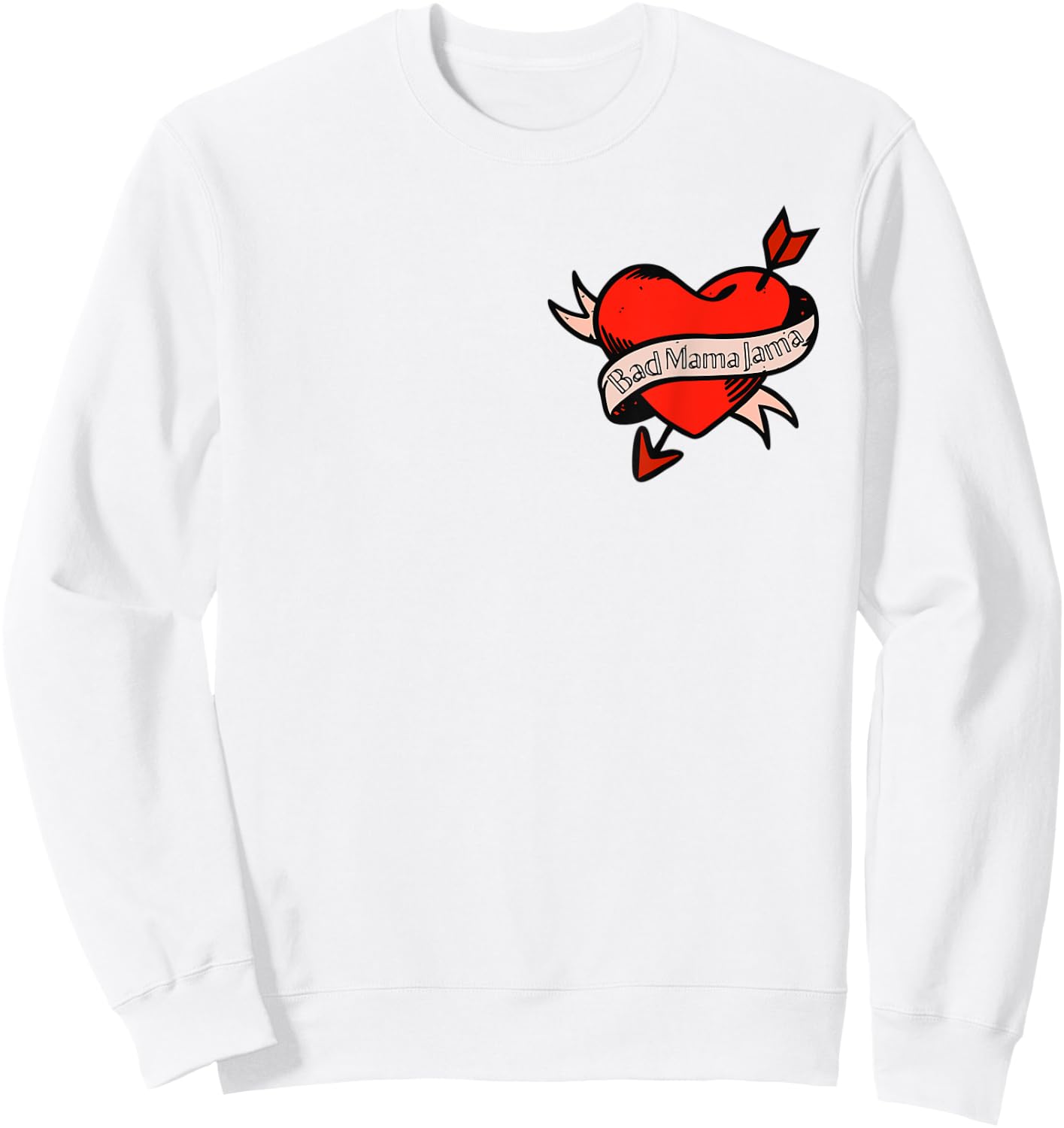 Retro Bad Mama Jama Sweatshirt - Sweatshirt | White