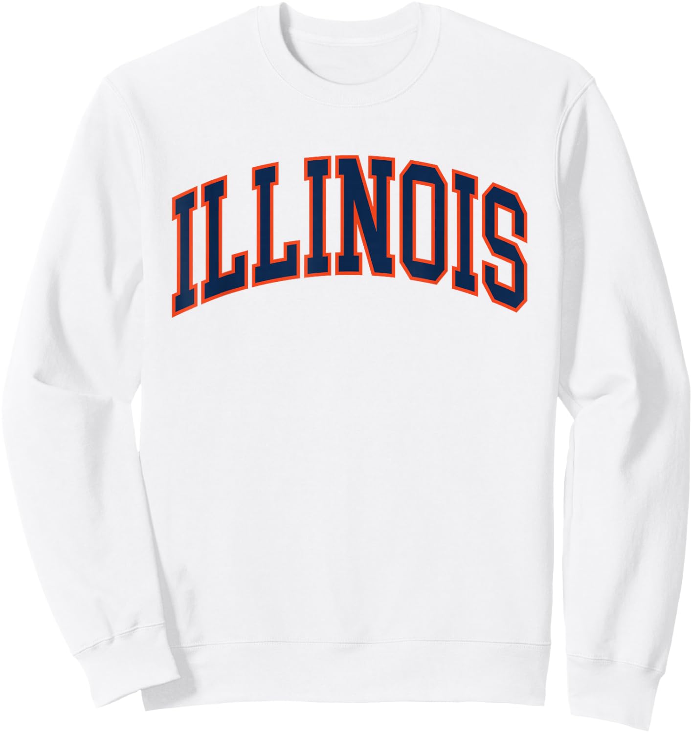 Retro Illinois Vintage Illinois Blue Orange Throwback IL Sweatshirt - Sweatshirt | White