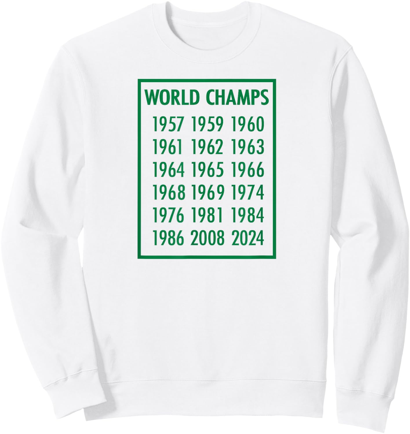 18-Time World Champions - Boston Basketball Sweatshirt - Sweatshirt | White