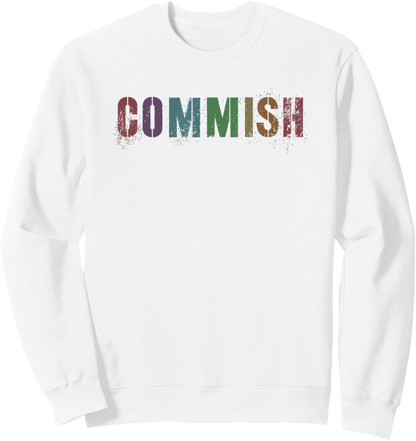 Vintage COMMISH Fantasy Football Commissioner Basketball Sweatshirt - Sweatshirt | White
