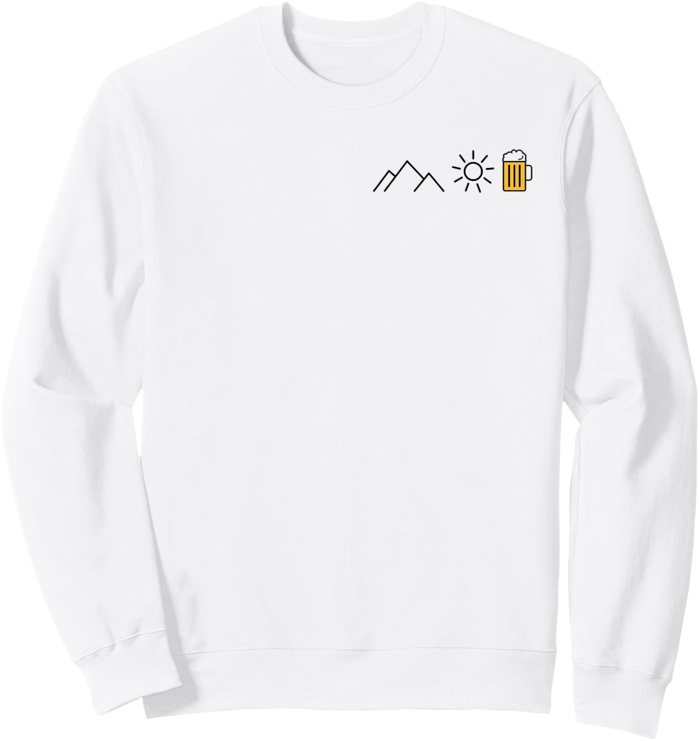 Mountain Sun Beer X Mountaineering Hiker Tasty Beer , White Sweatshirt - Sweatshirt | White