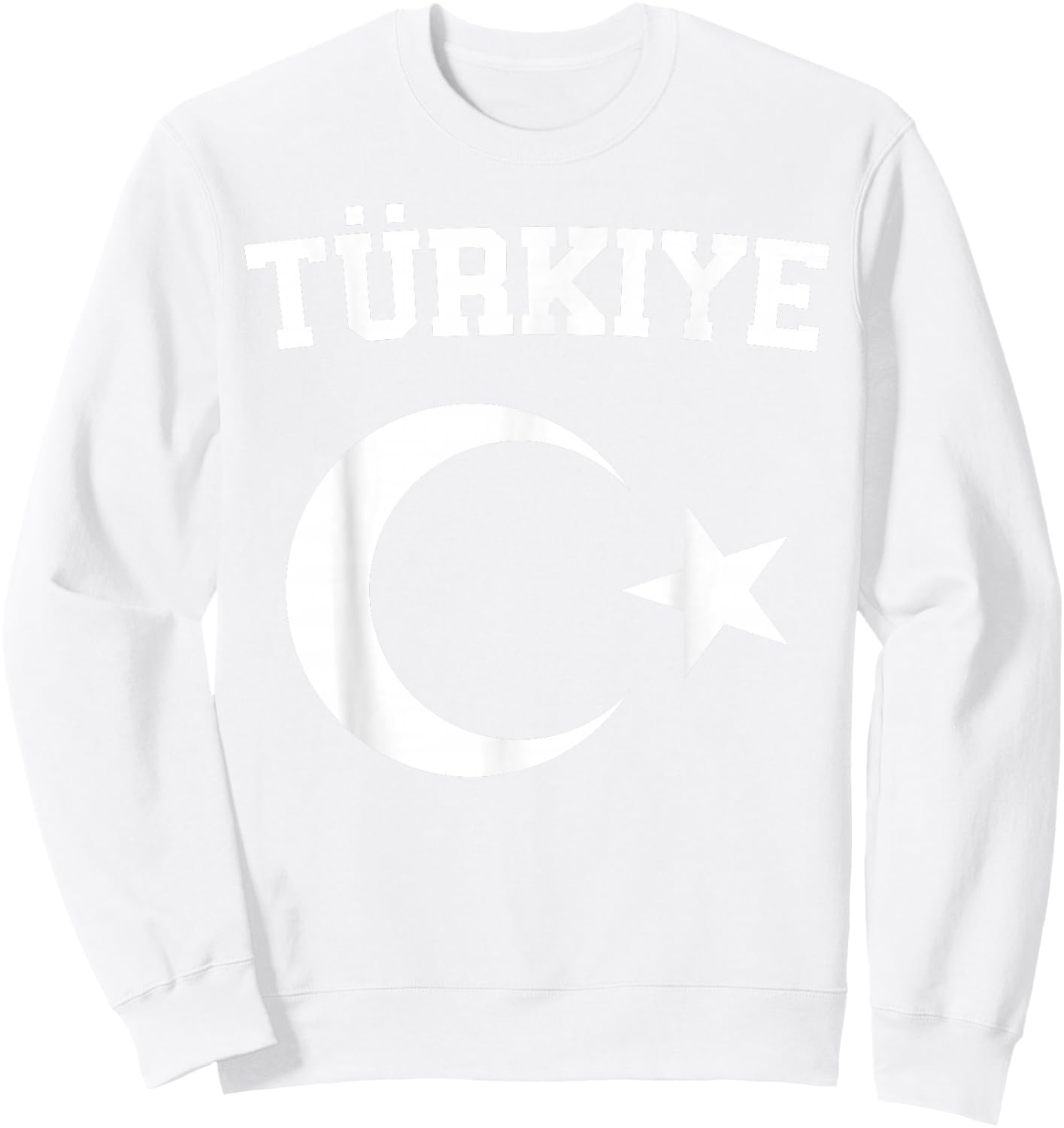 Turkish Flag Türkiye Bayragi Half Moon and Star Turkey , red Sweatshirt - Sweatshirt | White