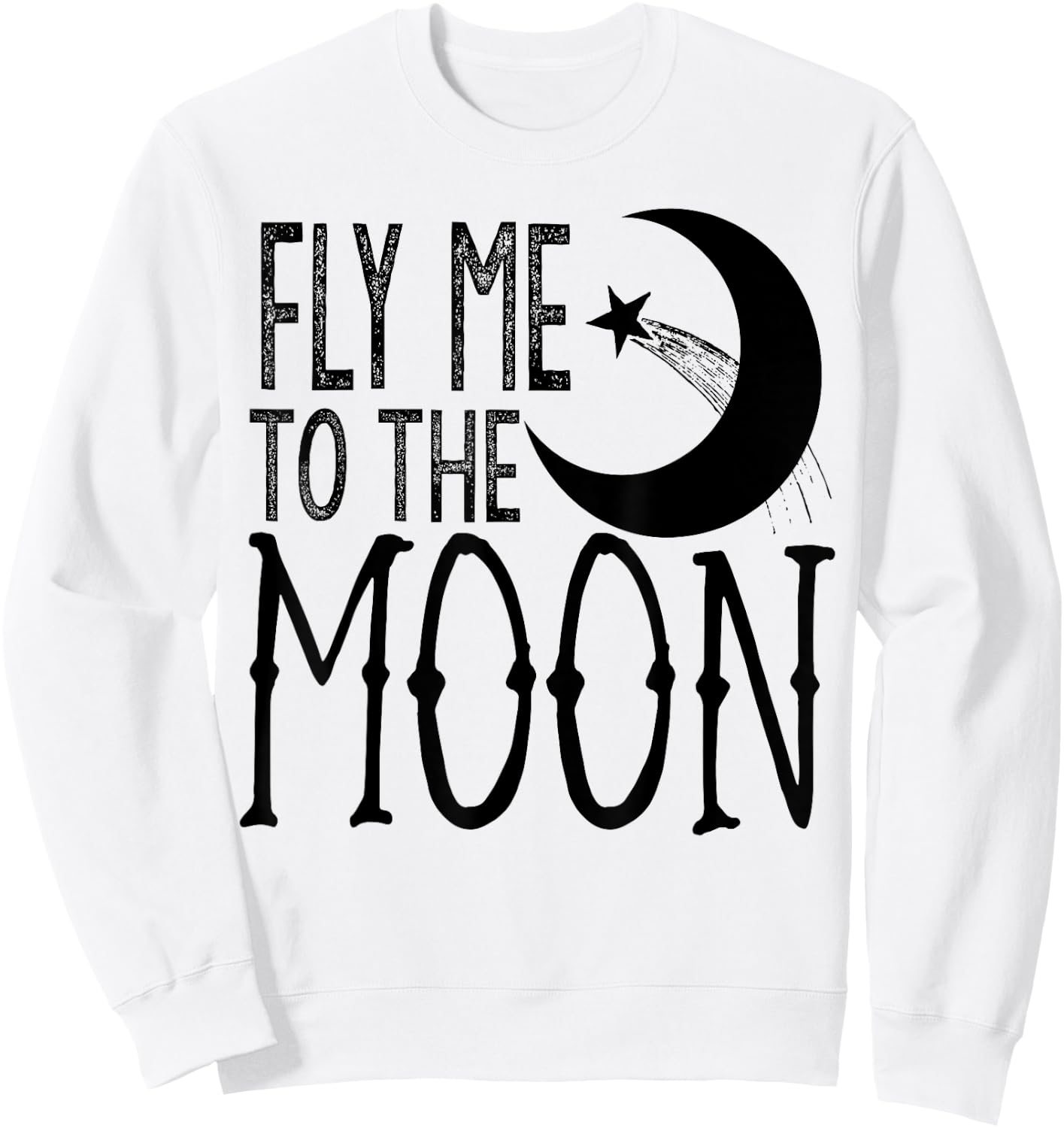 Fly Me to the Moon Sweatshirt - Sweatshirt | White