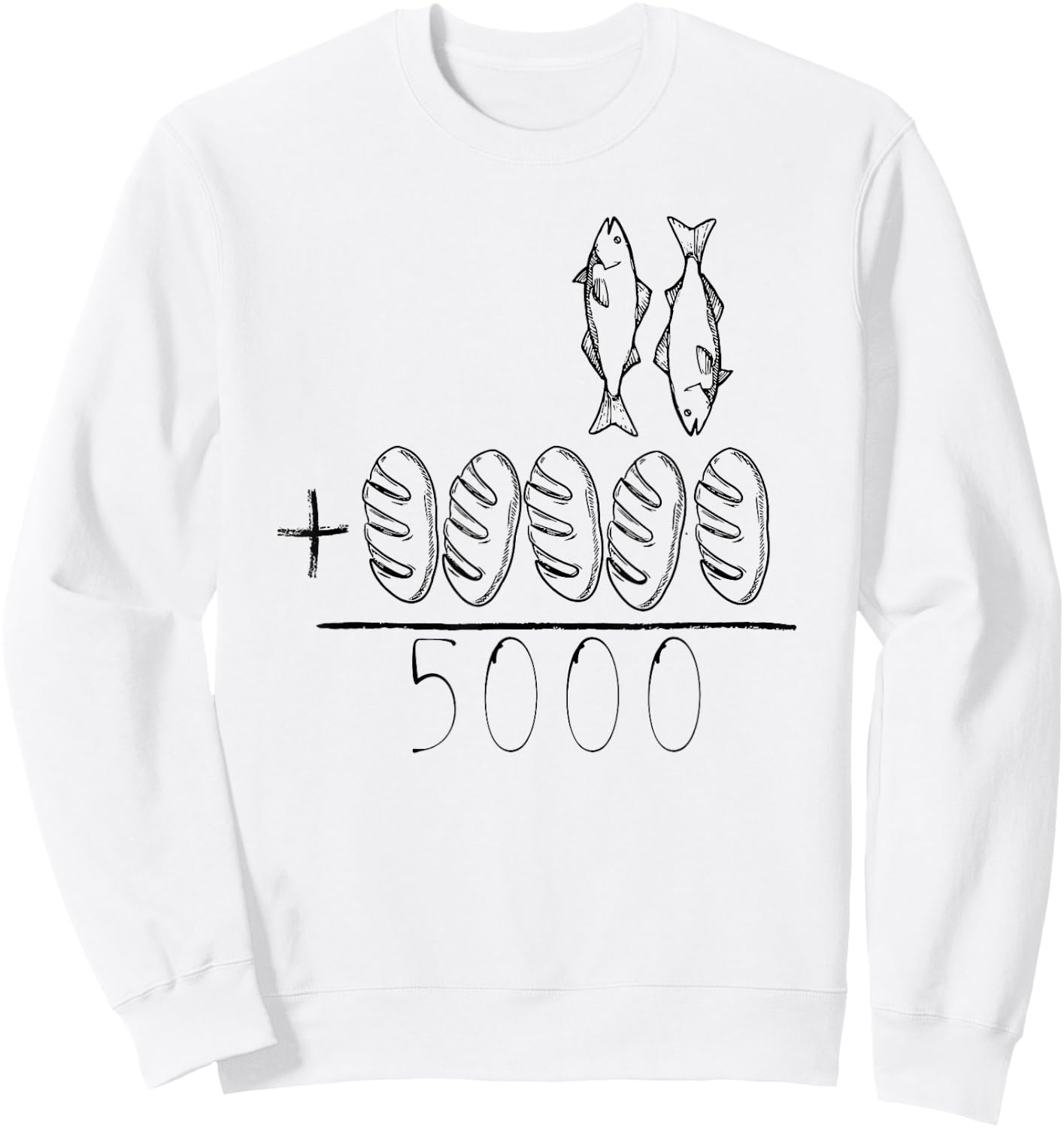 Jesus Feeds the 5000 Sweatshirt - Sweatshirt | White