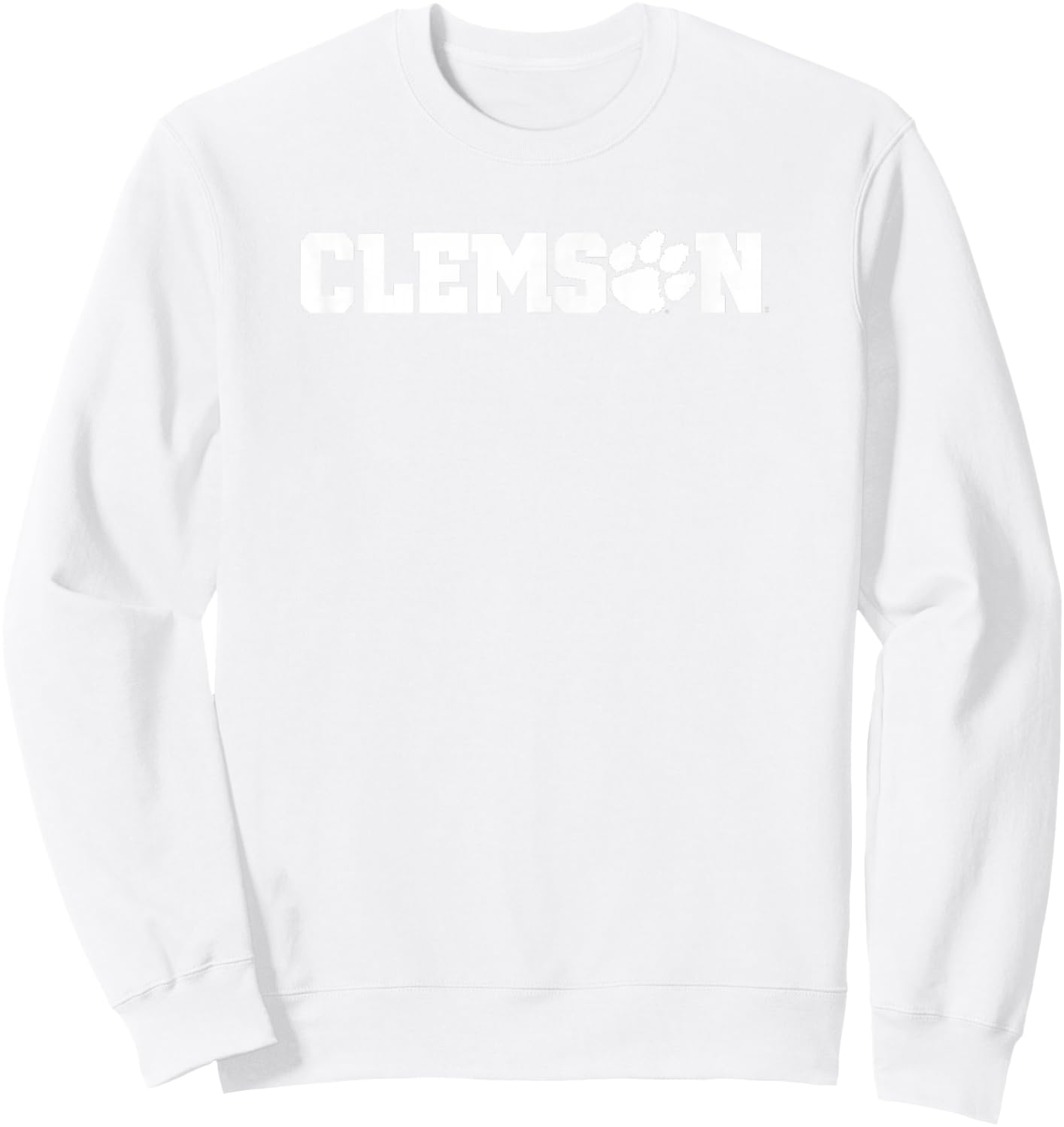 Clemson Tigers Classic Paw Orange Officially Licensed Sweatshirt - Sweatshirt | White