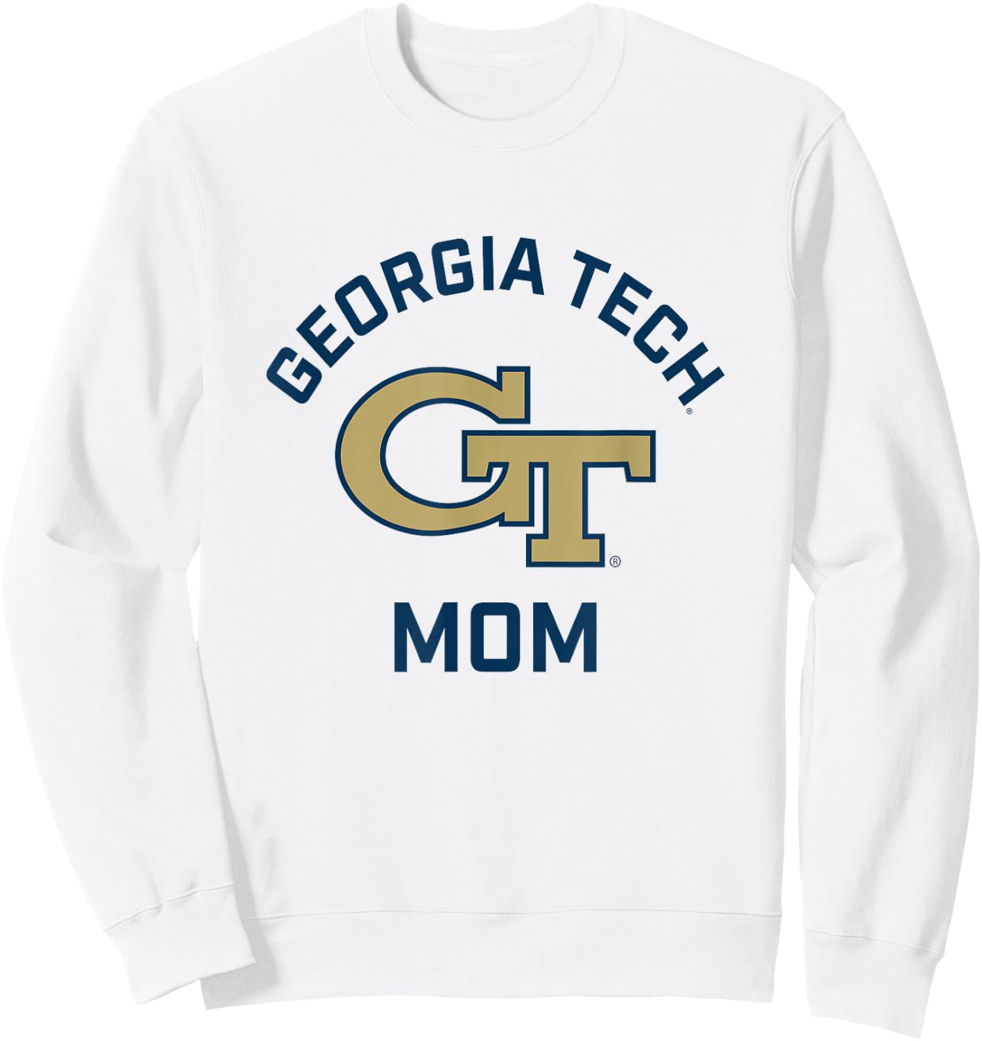 Georgia Tech Yellow Jackets Arched Mom Sweatshirt - Sweatshirt | White