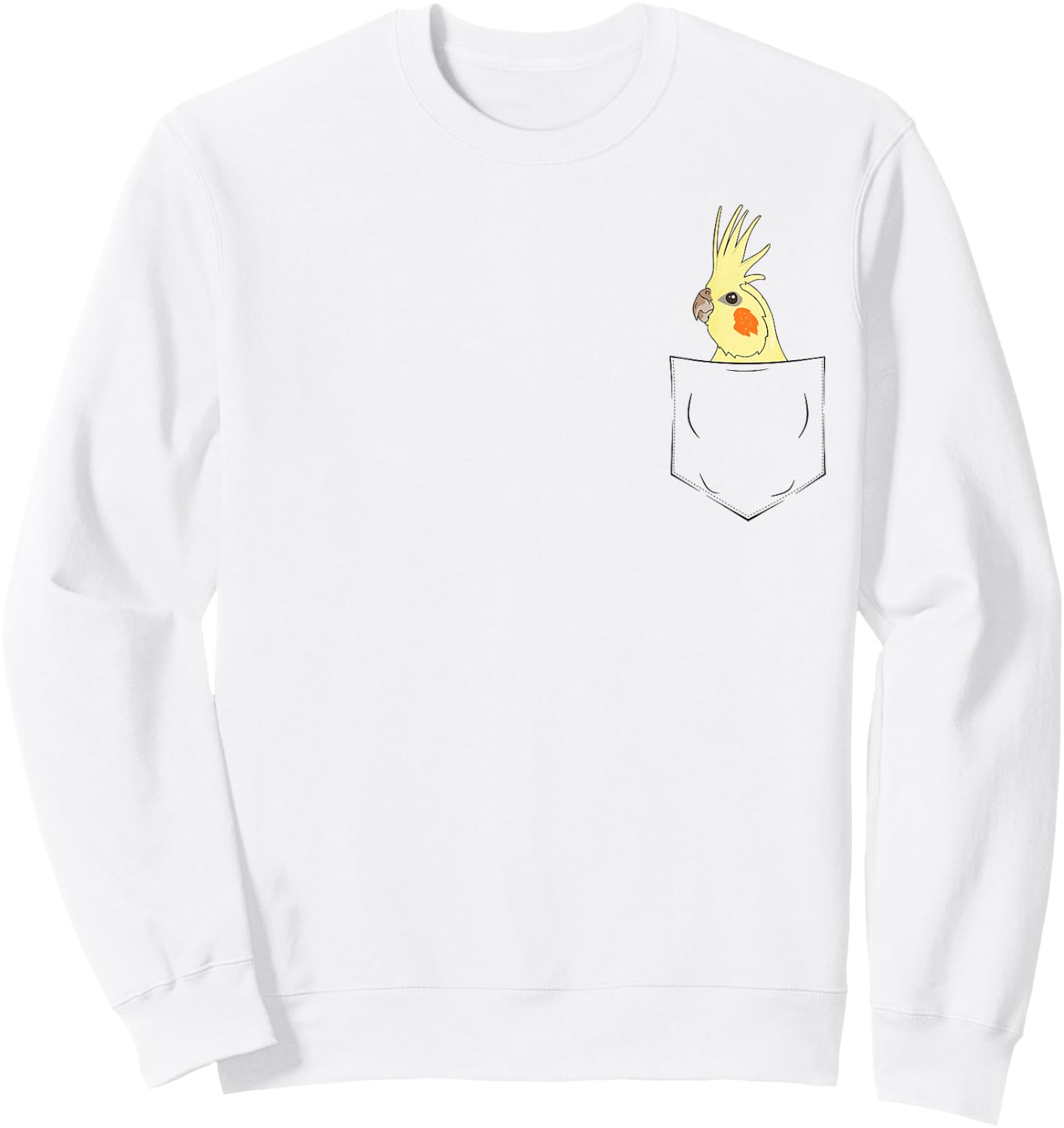 Lutino Cockatiel Bag Birds Gift Parakeets Sweatshirt - Sweatshirt | White