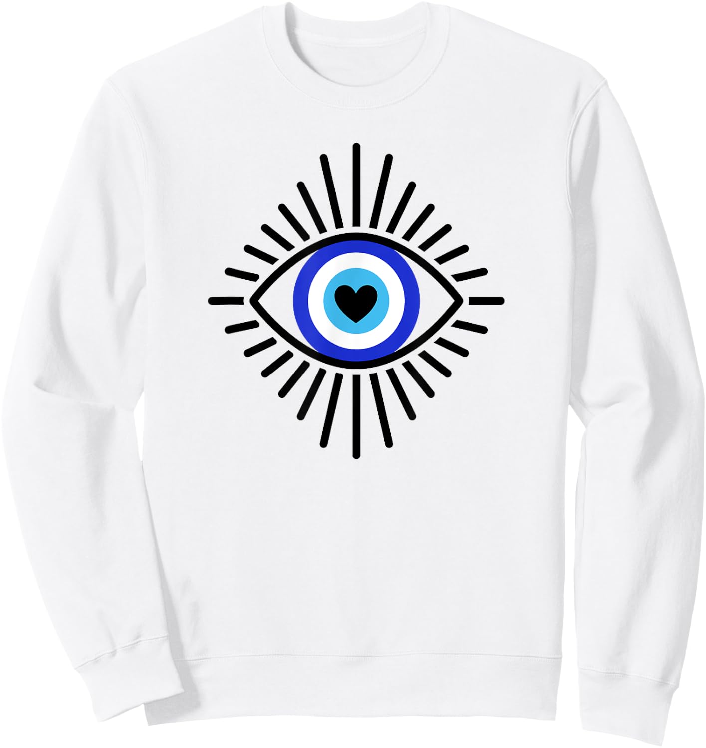 Evil Eye Spiritual Aesthetic Esoteric Mystical Theme Sweatshirt - Sweatshirt | White