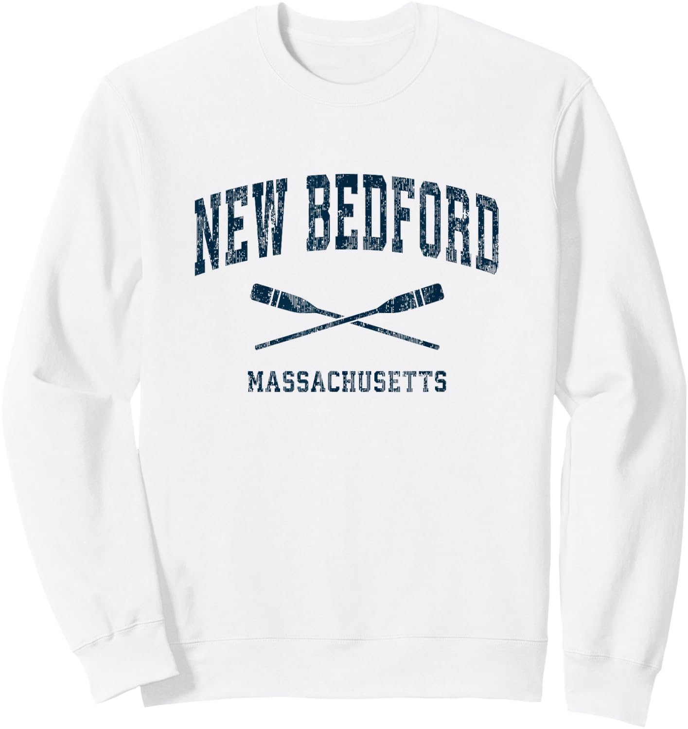 New Bedford Massachusetts Vintage Nautical Paddles Sports Oa Sweatshirt - Sweatshirt | White