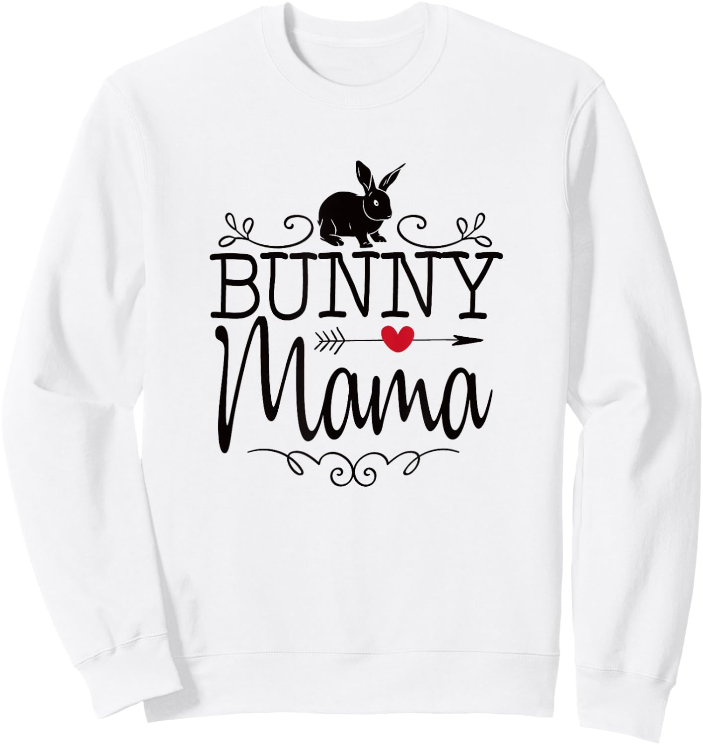 Bunny Mama Rabbit Mom Graphic and Girls Sweatshirt - Sweatshirt | White