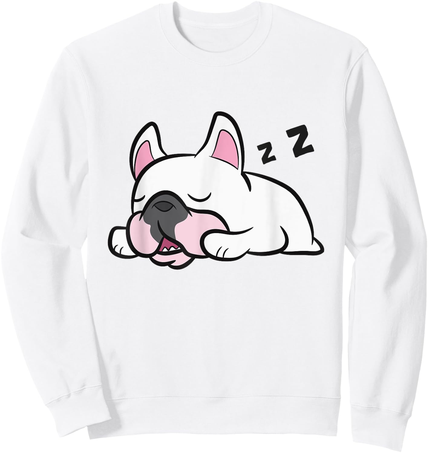 French Bulldog Puppy Sleeping Tired French Bulldog Men Women Girls Kids Sweatshirt - Sweatshirt | White