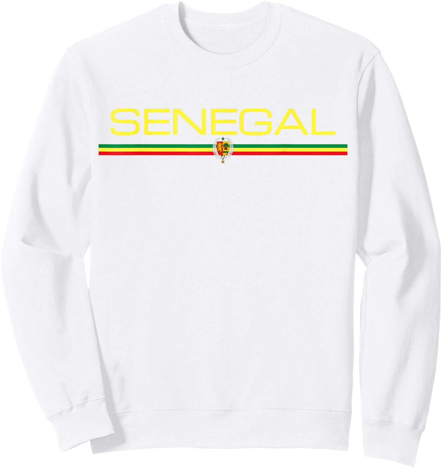 Senegal Flag Sengalese Sports Athletic Jersey Style Sweatshirt - Sweatshirt | White
