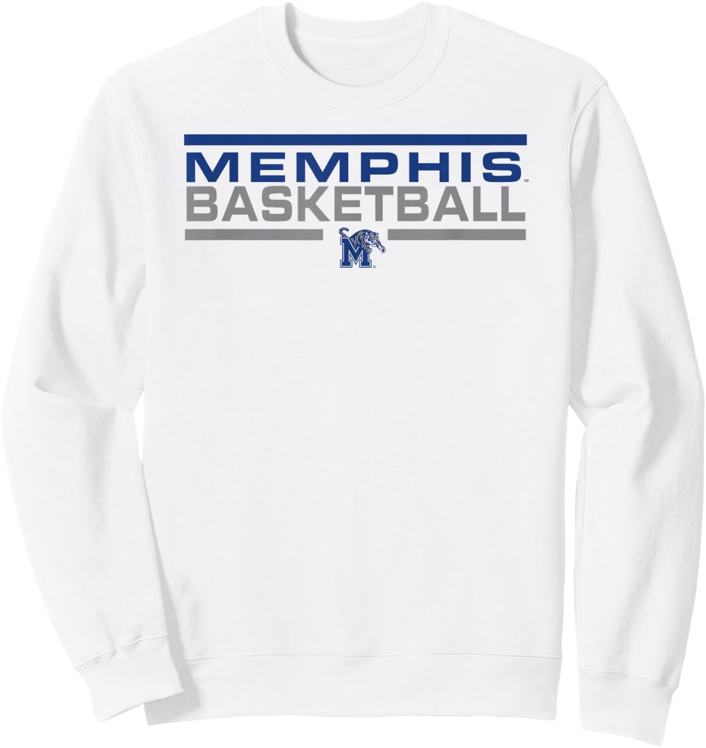 Memphis Tigers Basketball Varsity White Officially Licensed Sweatshirt - Sweatshirt | White
