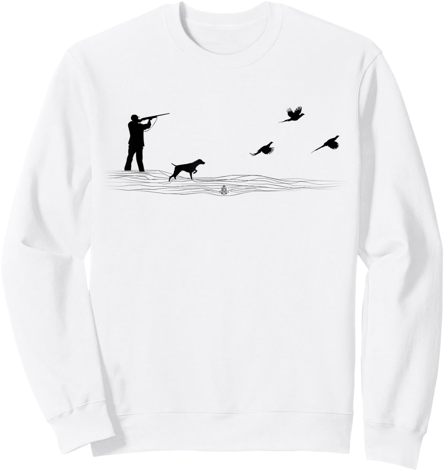 Ringneck Pheasant Hunters Upland Bird Hunting Dog Graphic Sweatshirt - Sweatshirt | White