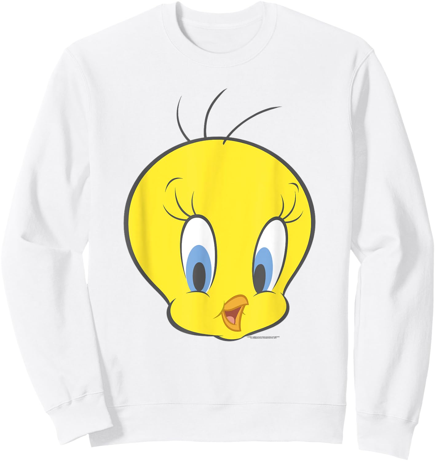 Looney Tunes Tweety Bird Big Face Smile Sweatshirt - Sweatshirt | White