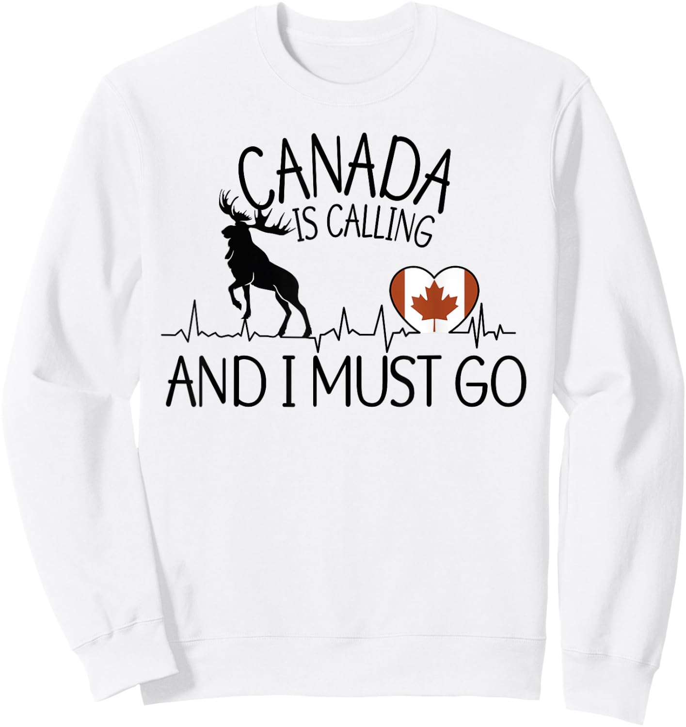 Kanada Ruft und ich muss los - Funny Canada , gray Sweatshirt - Sweatshirt | White