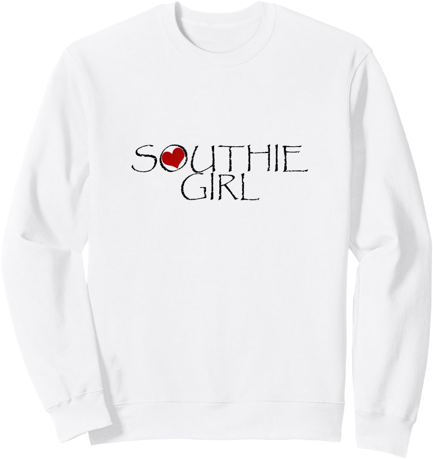 Southie Girl - With Heart Sweatshirt - Sweatshirt | White